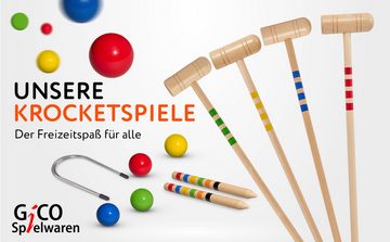 GICO Spielzeug-Gartenset GICO KROBOC -2 Spiele in1 Krocketroquet und Boccia Spiel Set 3108, 2in1: Krocket und Boccia