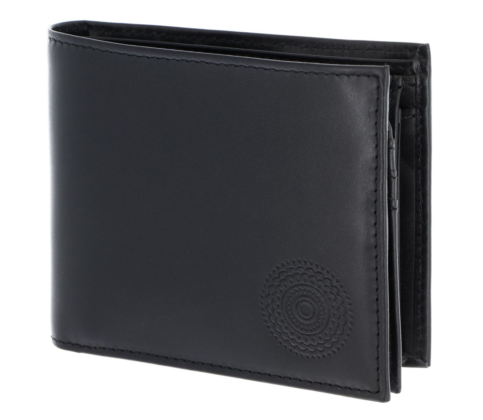 Circle Bloom Embossed Black