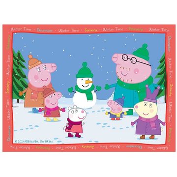 Peppa Pig Puzzle 4 in 1 Puzzle Box Pig Peppa Wutz Ravensburger Kinder Puzzle, 24 Puzzleteile