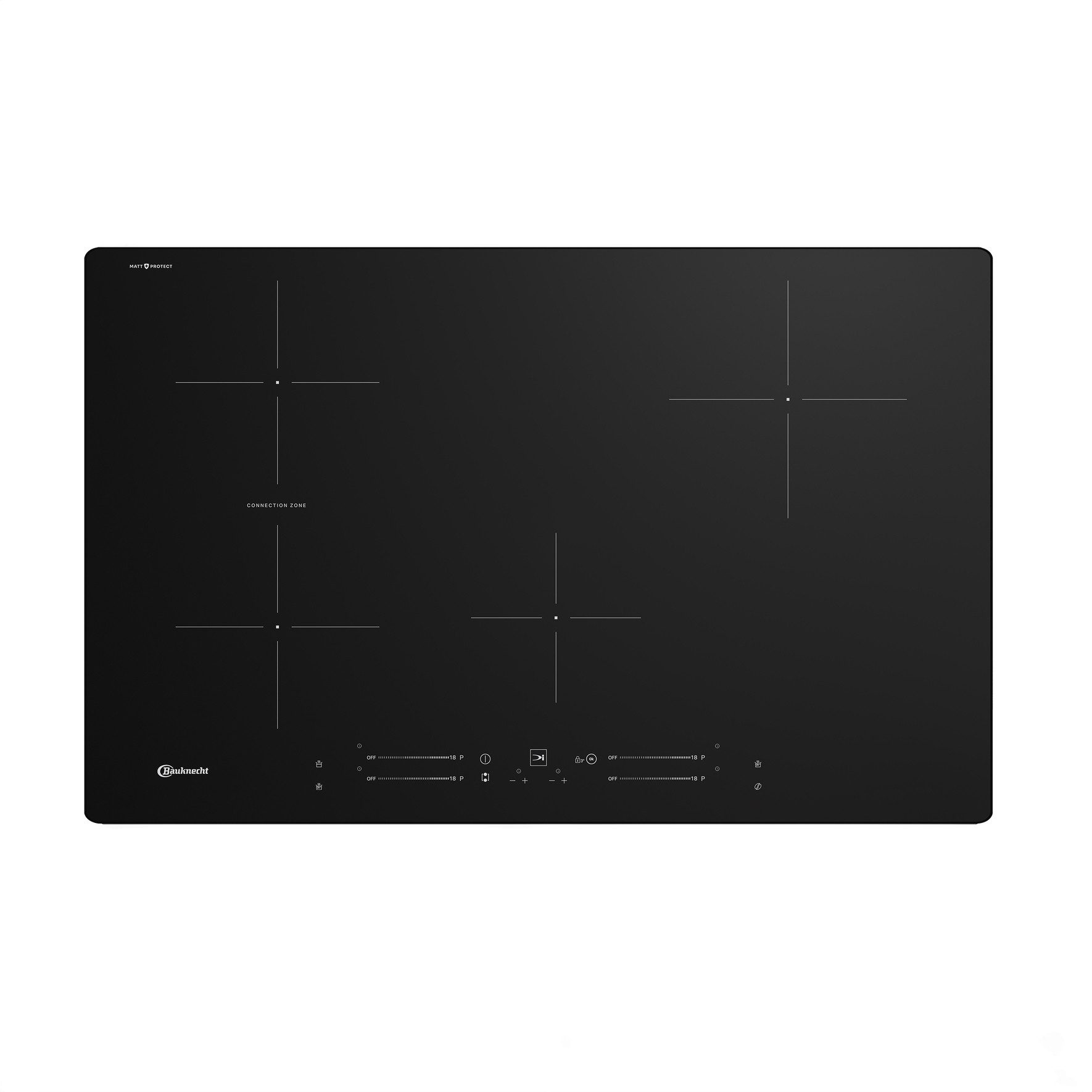 BAUKNECHT Induktions-Kochfeld MattProtect – Langlebig. Zeitlos schönes Design. BS 2577B BM, Schutzkontaktstecker (Typ F-CEE 7/4)