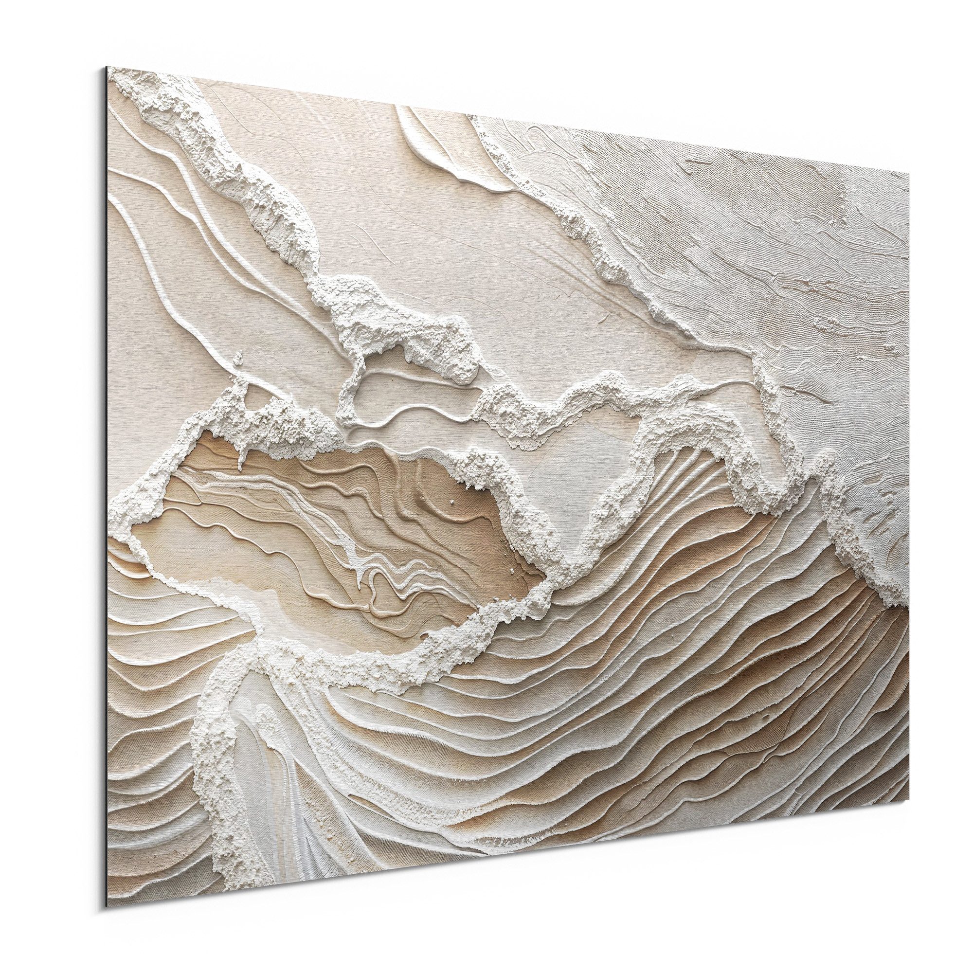DEQORI Metallbild 'Sandwellenzauber', Alu Dibond Bild Aluminium Aluverbundplatte Design Wandbild Aludibond