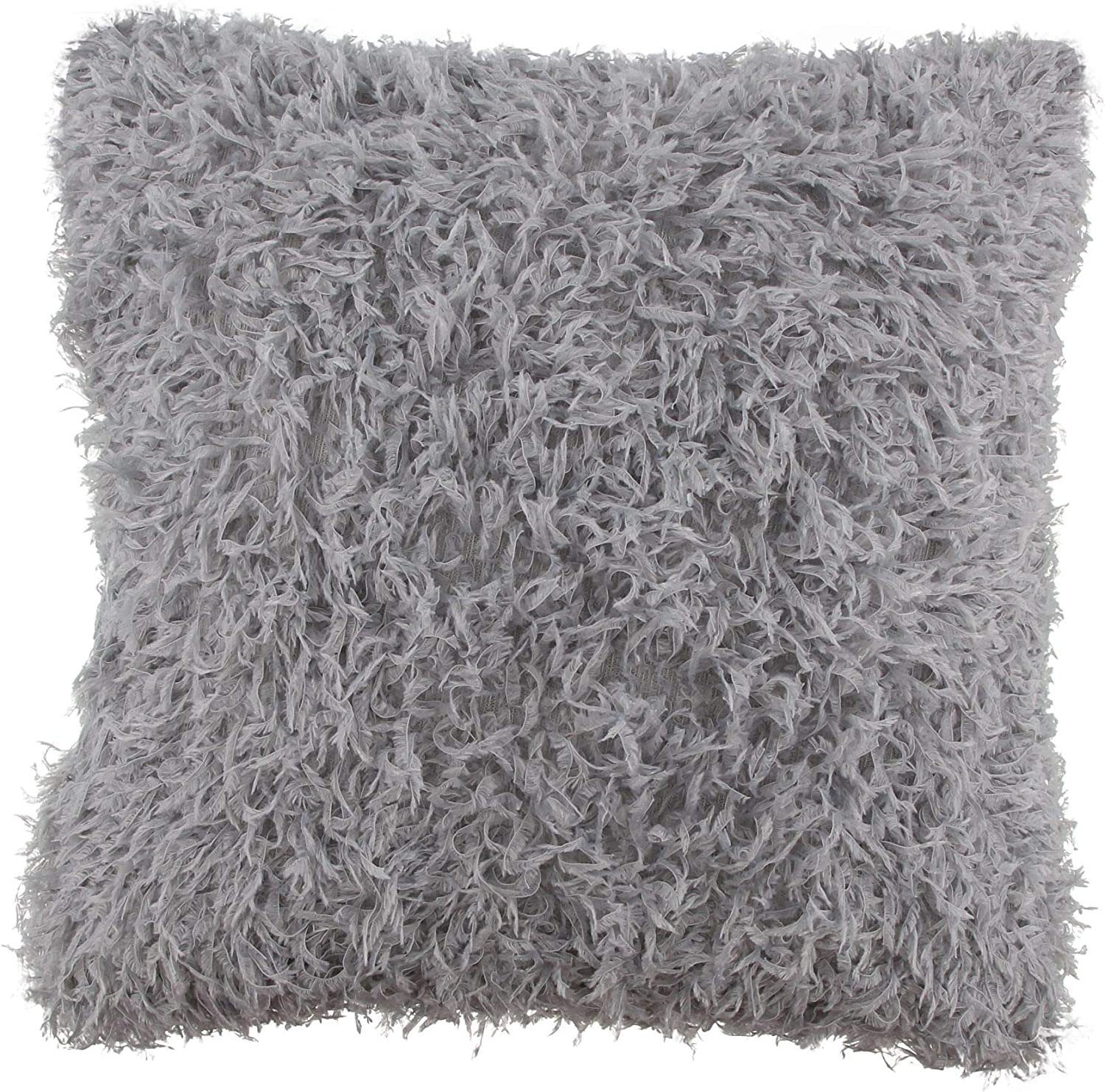 Frank Flechtwaren Kissenbezug mit Federn Zottellook grau günstig online kaufen