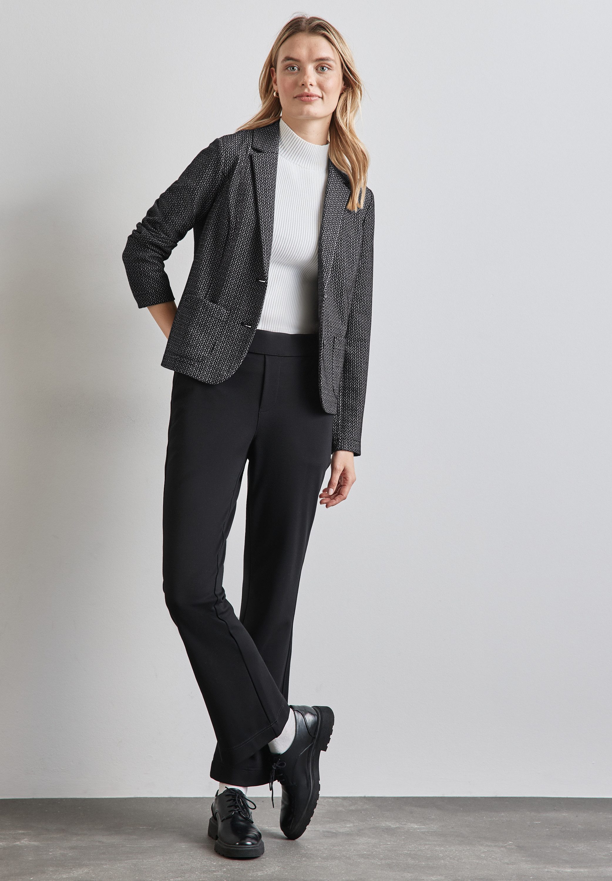 STREET ONE Sweatblazer mit Materialmix