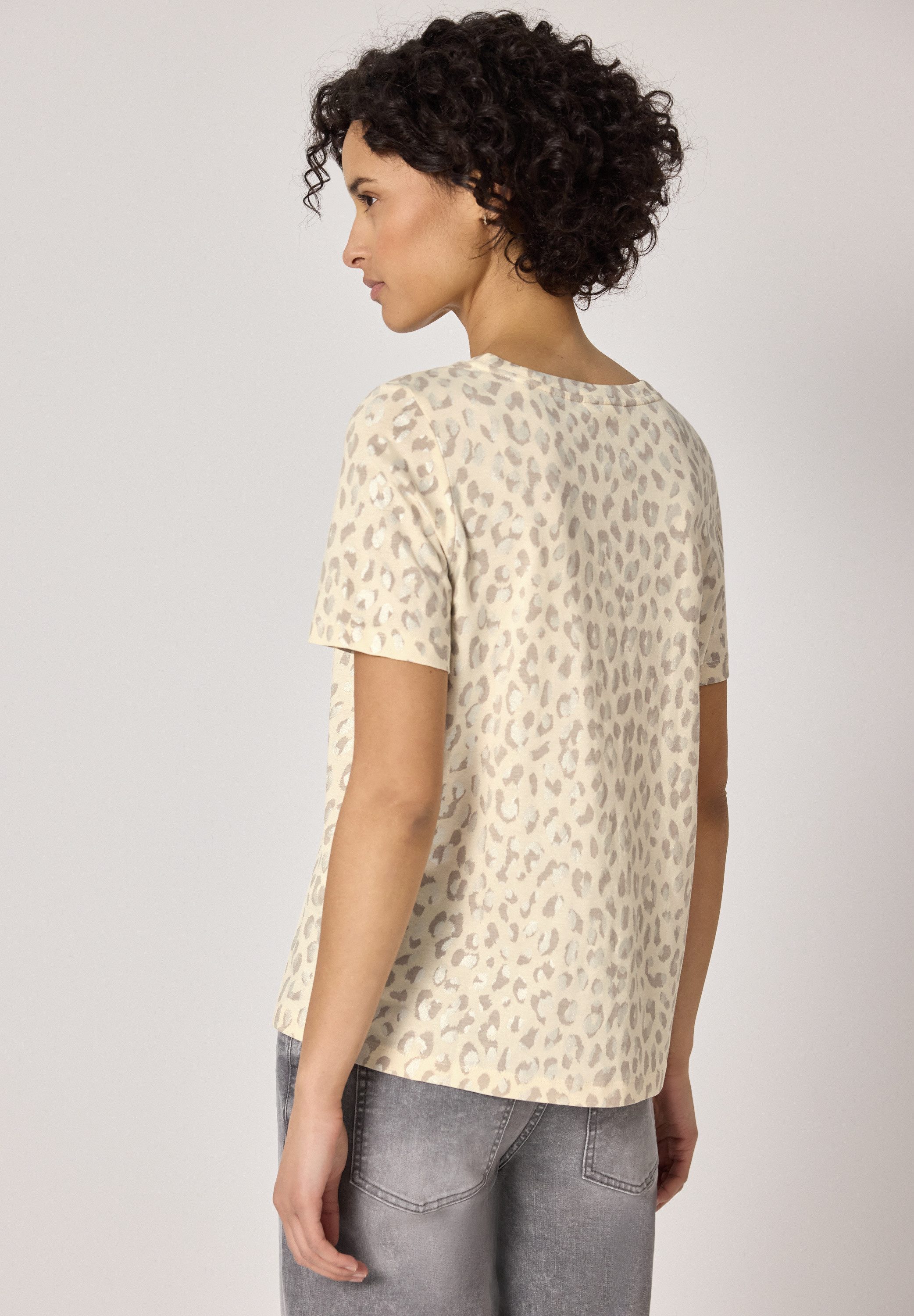STREET ONE T-Shirt mit schimmerndem Folienprint günstig online kaufen