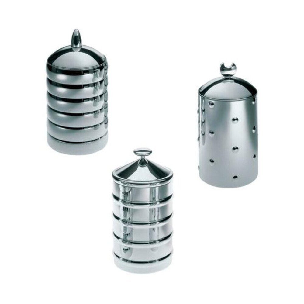 Alessi Dose Küchendose H. 21 cm Kalisto 1, Küchendose H., Ø11cm, Aluminium