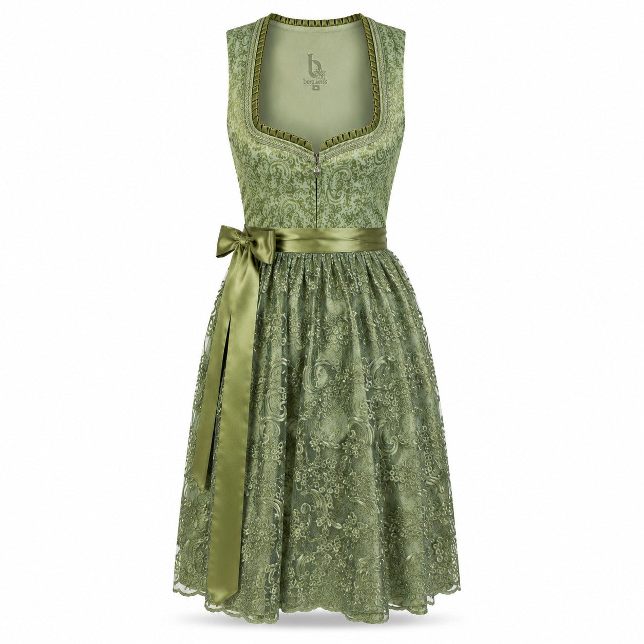 Trachtl Dirndl Bergweiss Lilie Grün