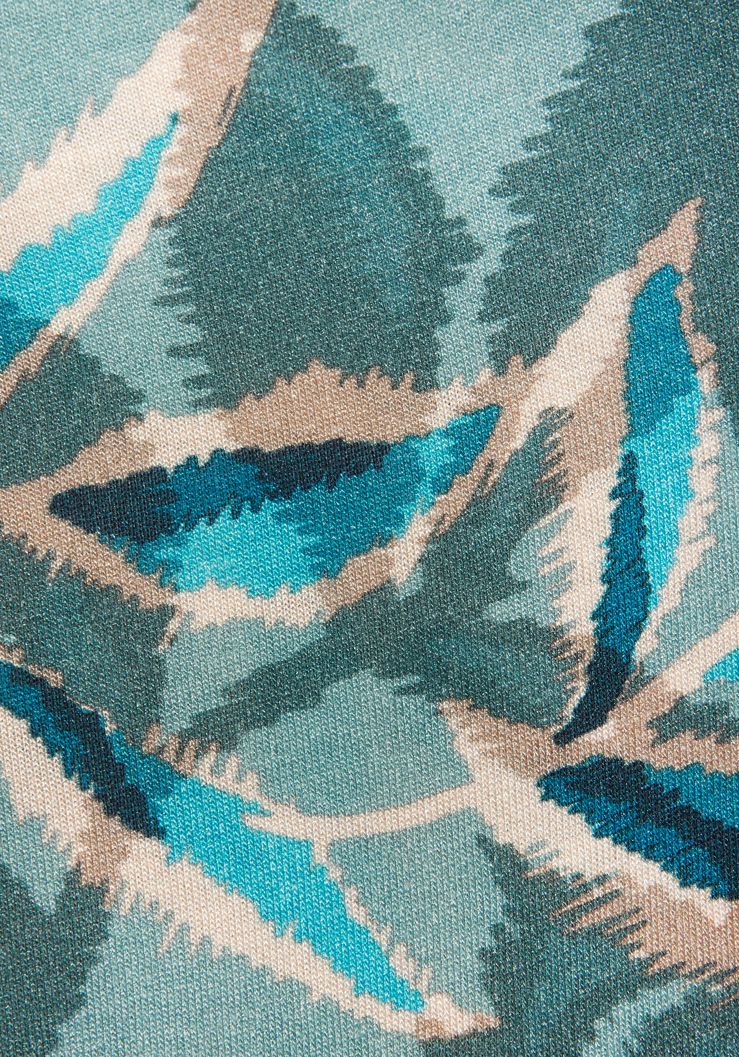 Vivance Tanktop mit Alloverdruck, sommerliches Jerseytop mit V-Ausschnitt