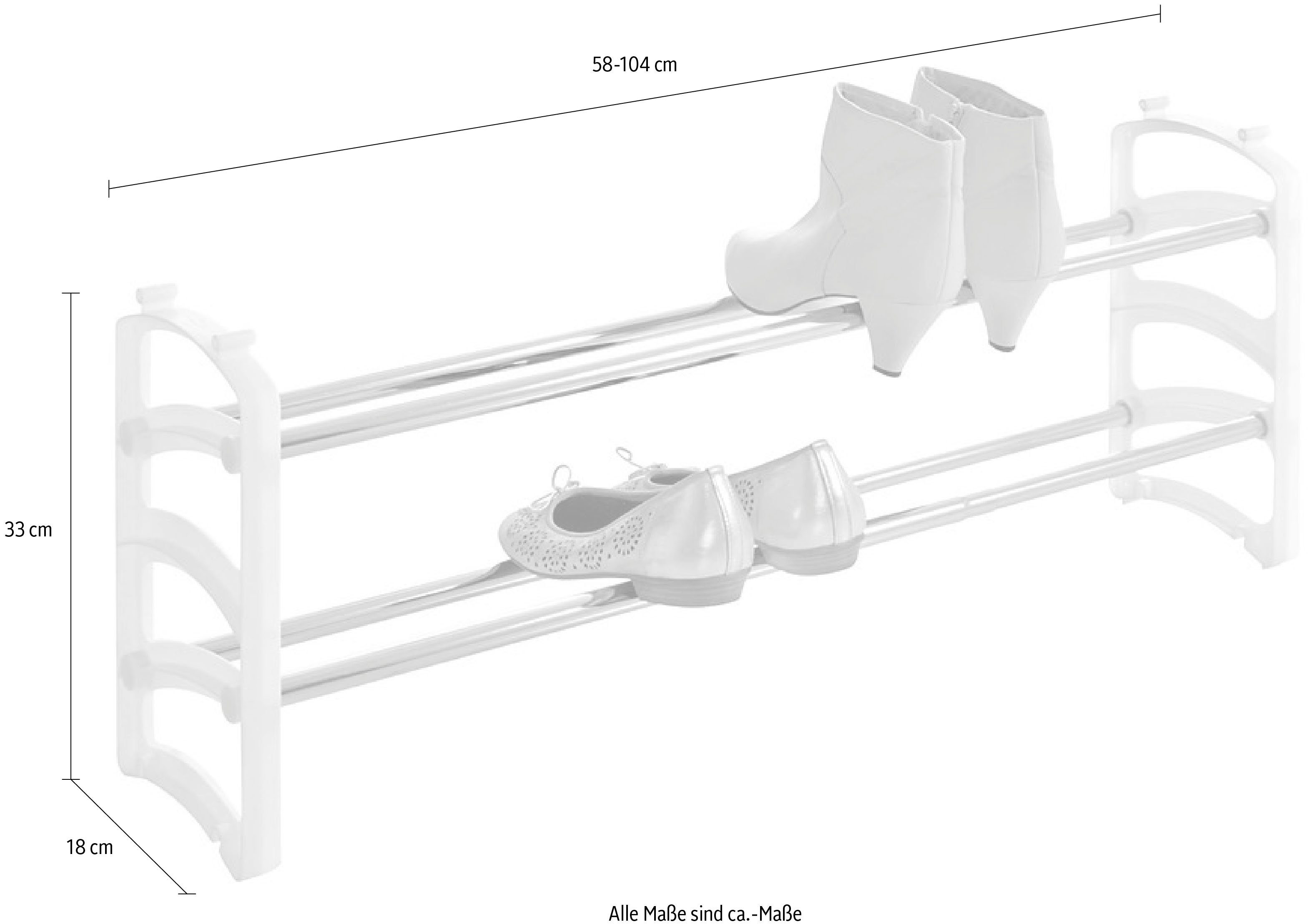 INOSIGN Schuhregal, 2 Stück weiß