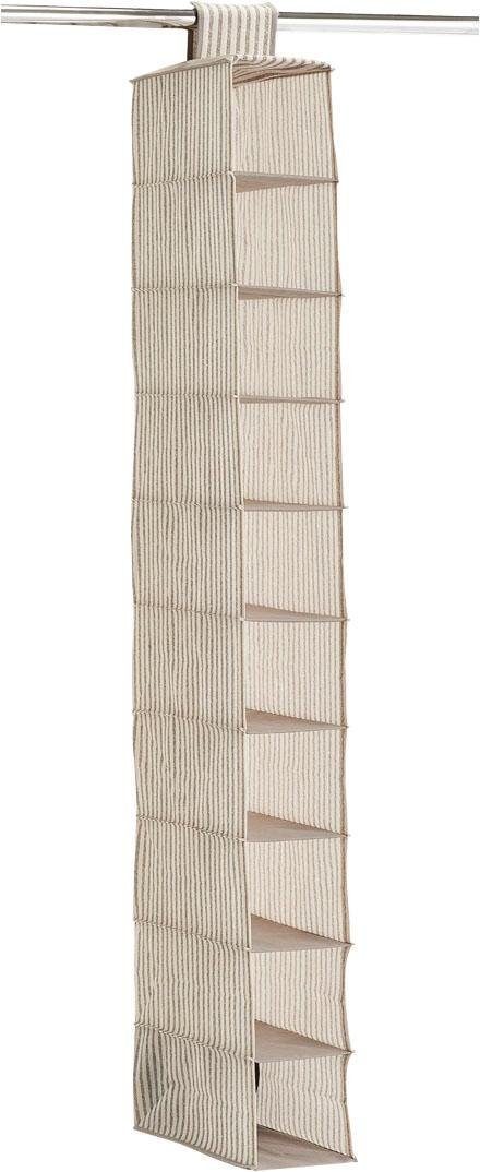 Zeller Present Allzweckkorb Stripes, 10 Fächer, Vlies, beige