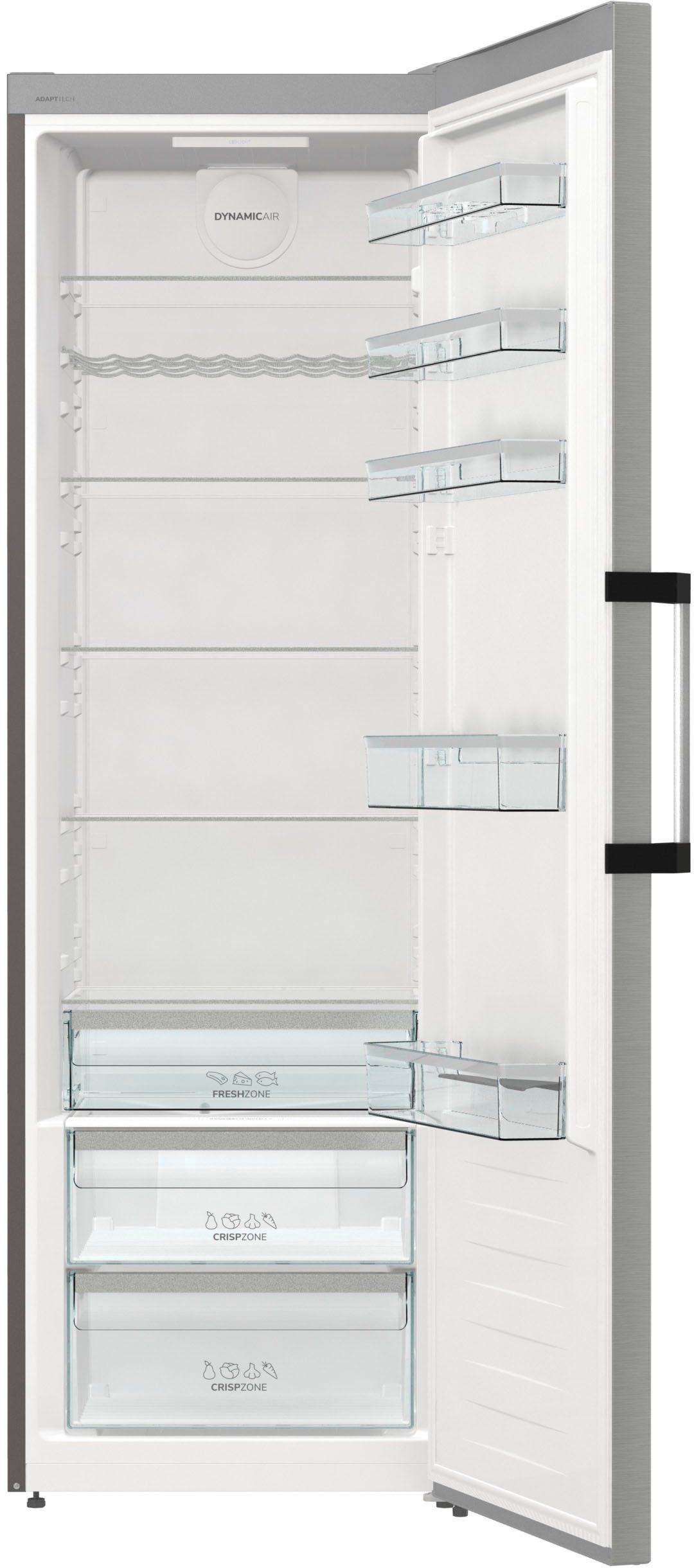 R619DAXL6, cm hoch, grau 59,5 185 breit GORENJE cm metallic Kühlschrank