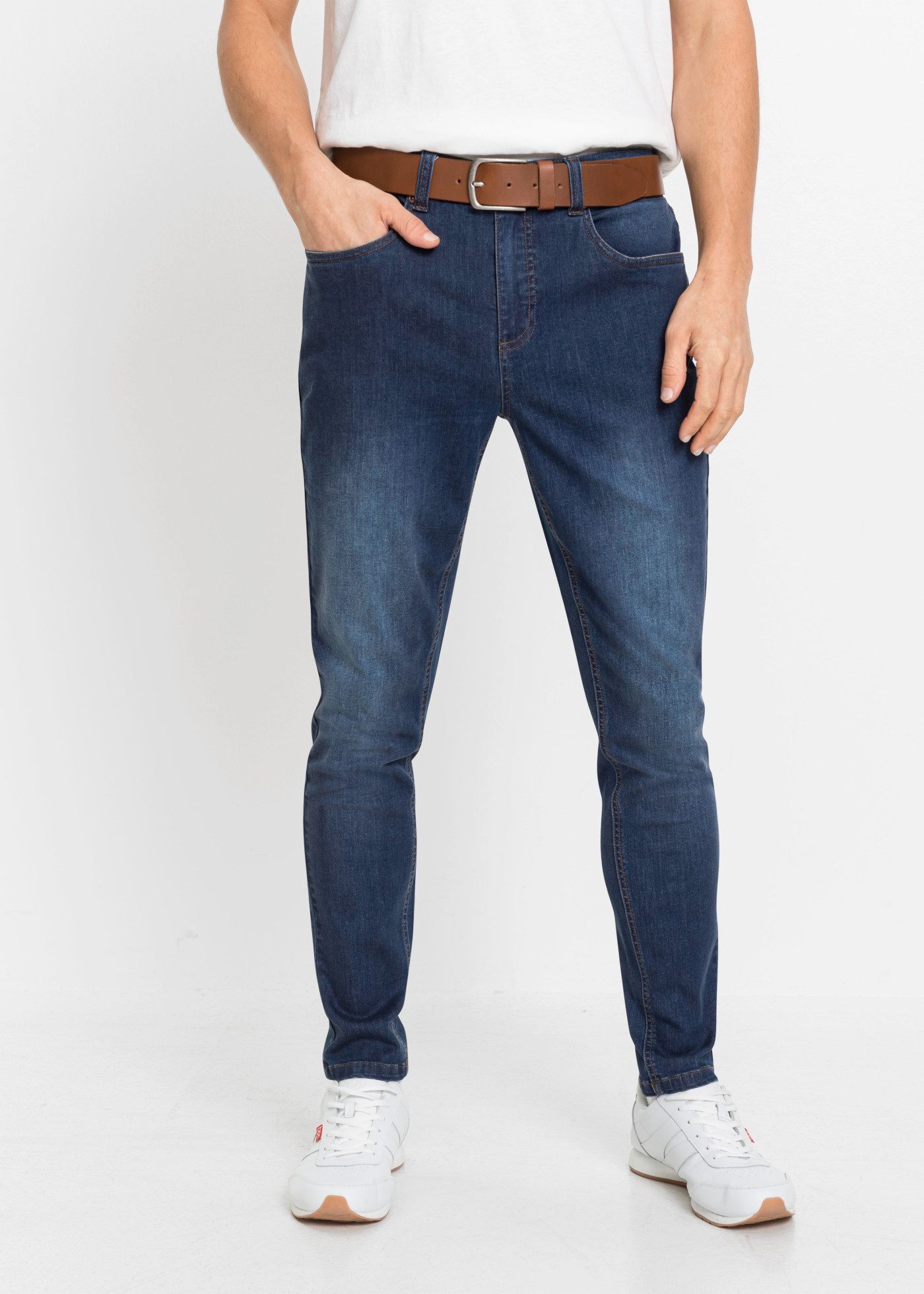 bonprix Slim-fit-Jeans (Packung, 2-tlg) 5-Pocket-Form, super bequeme Stretchqualität