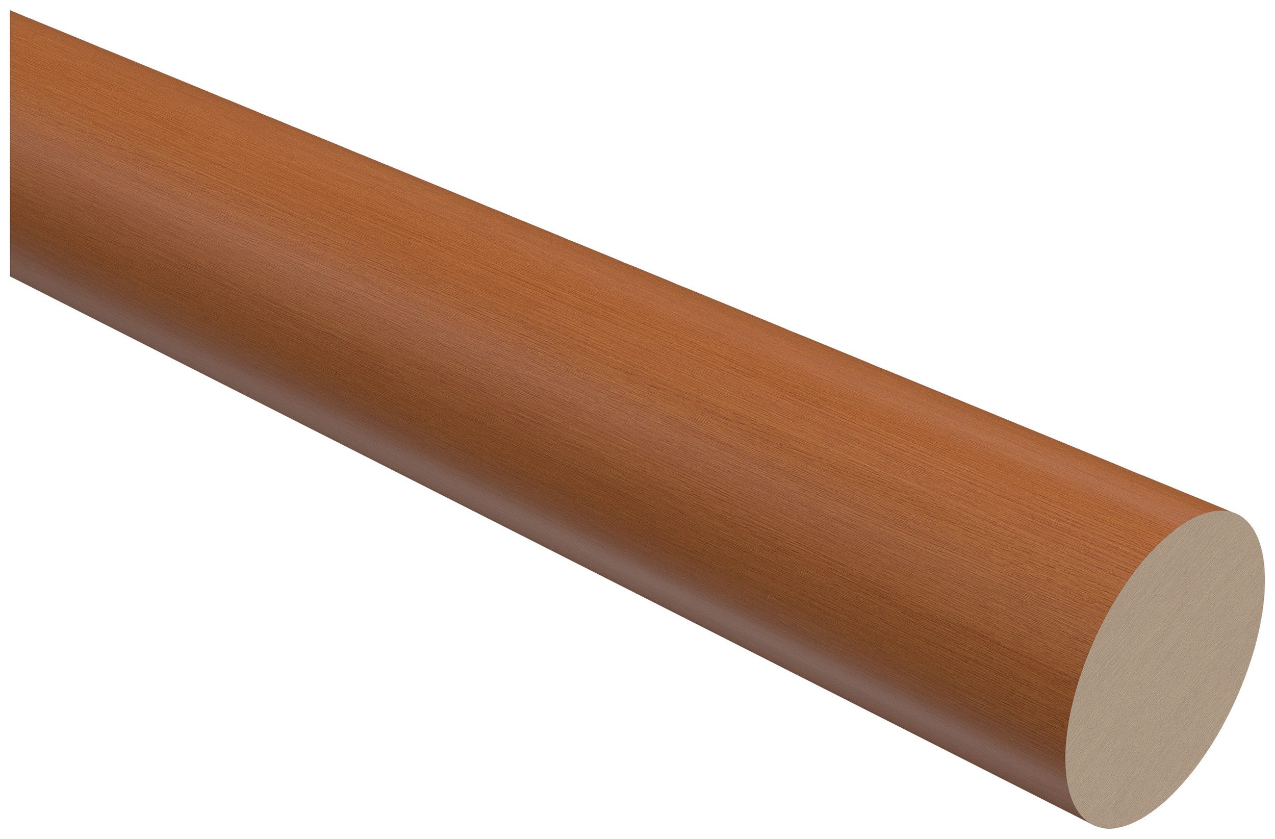 INTERDECO Vorhangstange Holzstange 20 mm Ø, Ø 20 mm, Fixmaß, kürzbar, Holz, Kirschbaum