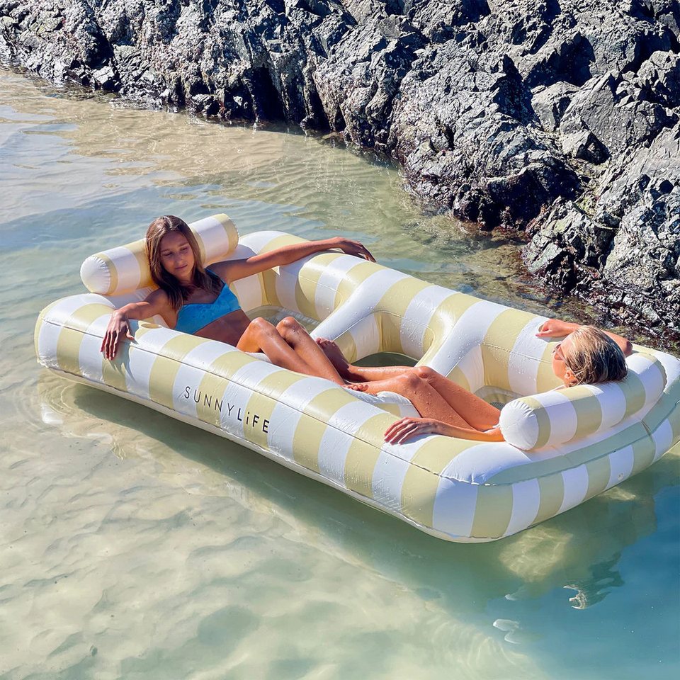 LuminaVerde Luftmatratze Pool – 2er Set Wasser-Hängematte, 4-in-1 Schwimmkissen Für Erwachsene, Strand & Urlaub