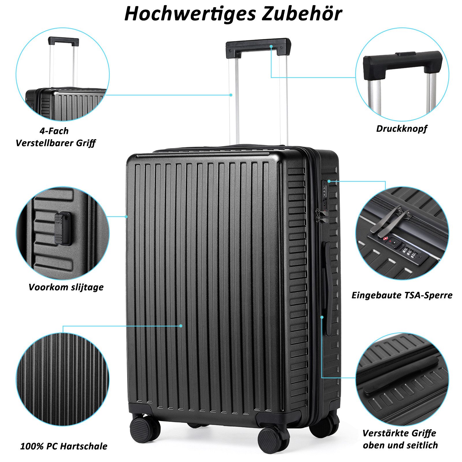TAN.TOMI Handgepäckkoffer Business-Trolley für Flugzeug, PC günstig online kaufen