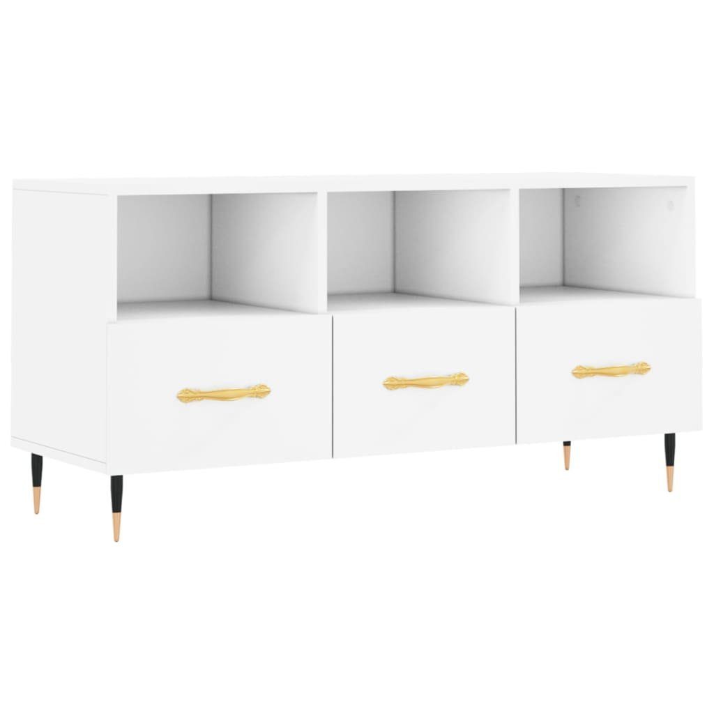 Holzwerkstoff furnicato Weiß 102x36x50 TV-Schrank cm