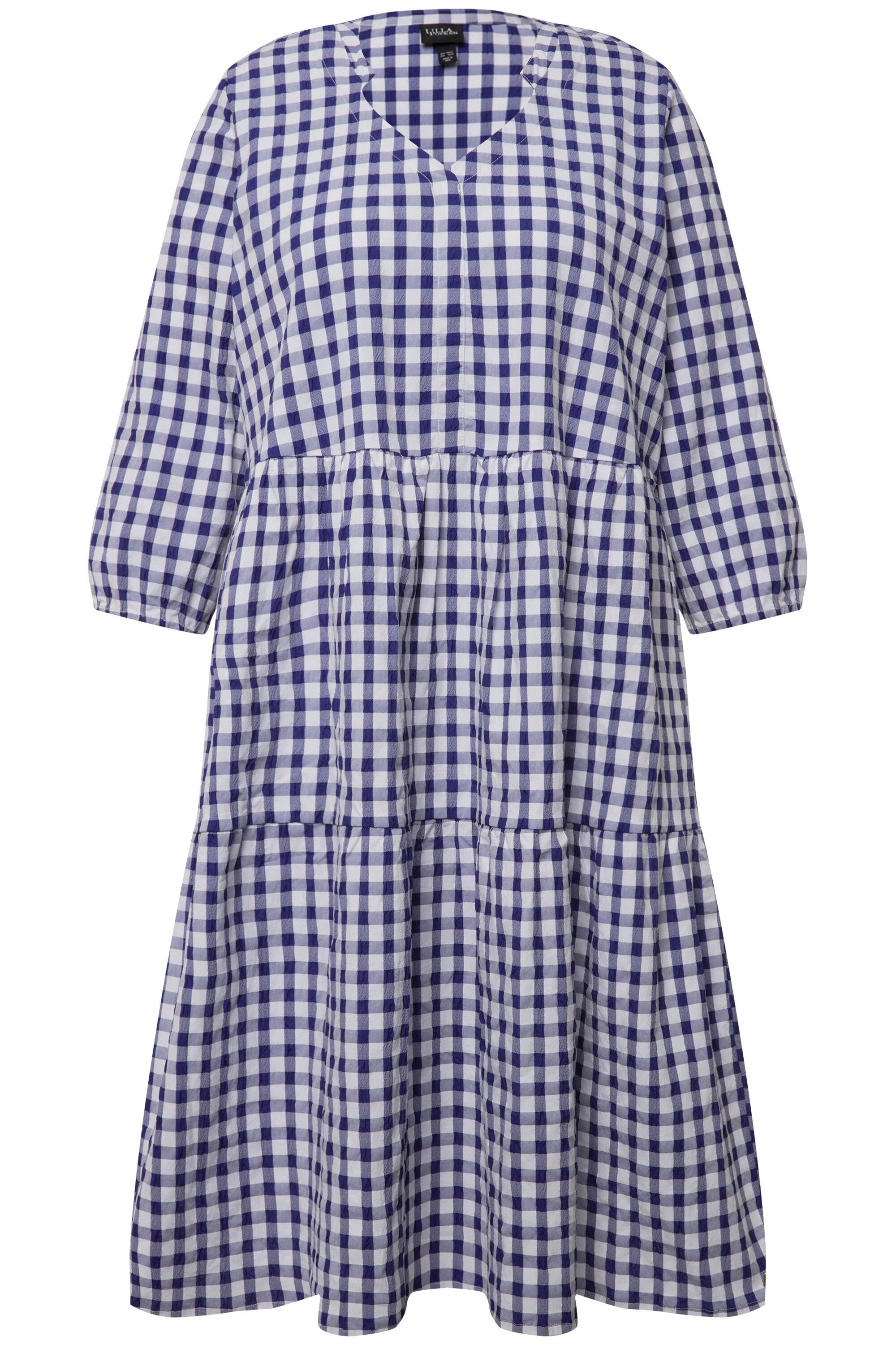 Ulla Popken Jerseykleid Tunika-Midikleid Bubble-Qualität V-Ausschnitt günstig online kaufen