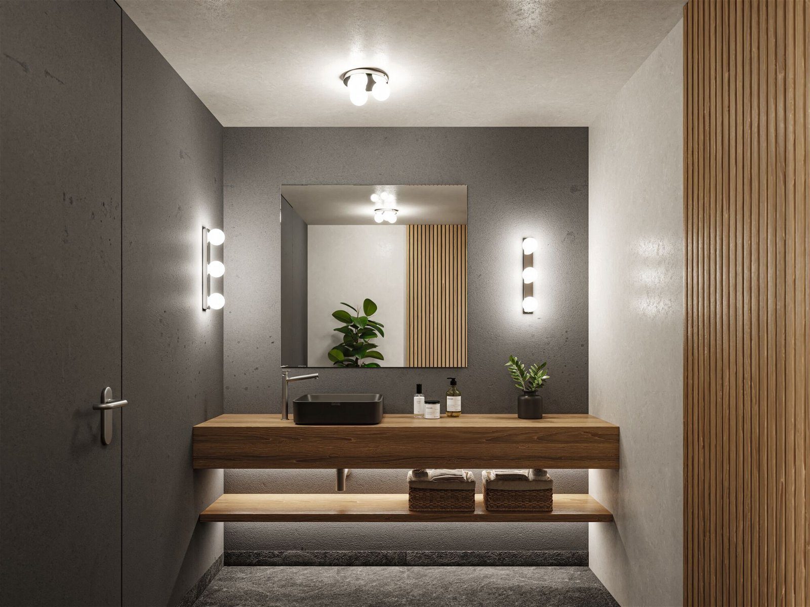 Hergestellt in Japan Paulmann Deckenleuchte Selection Bathroom 3x20W ohne Leuchtmittel Leuchtmittel, Nicht Glas/Metall, IP44 max. Rondel G9, Gove vergessen: Passendes mitbestellen! gleich Satin/Chrom