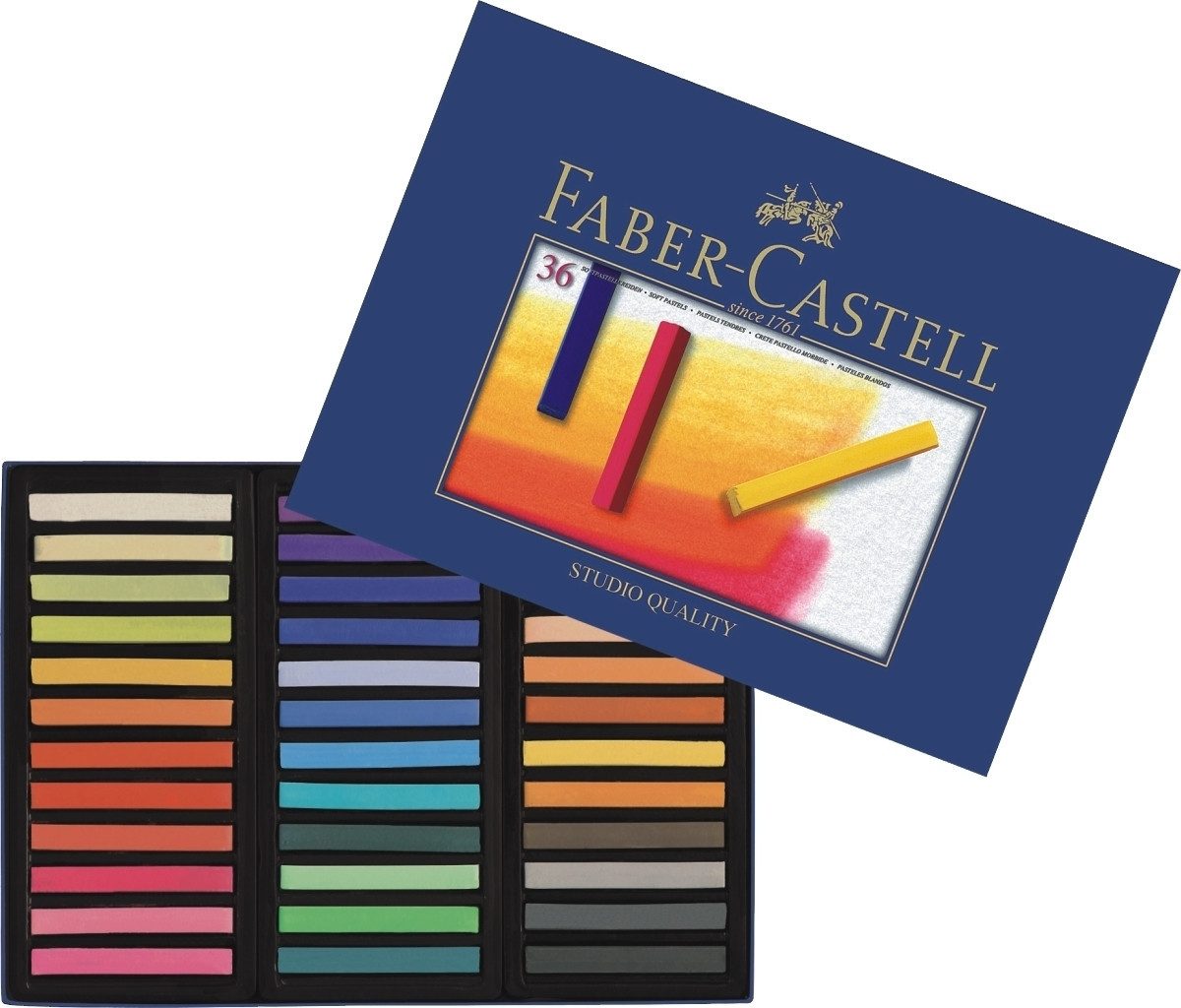 Faber-Castell Maltuch Pastellkreide Goldfaber Studio Soft VE=36 Stück