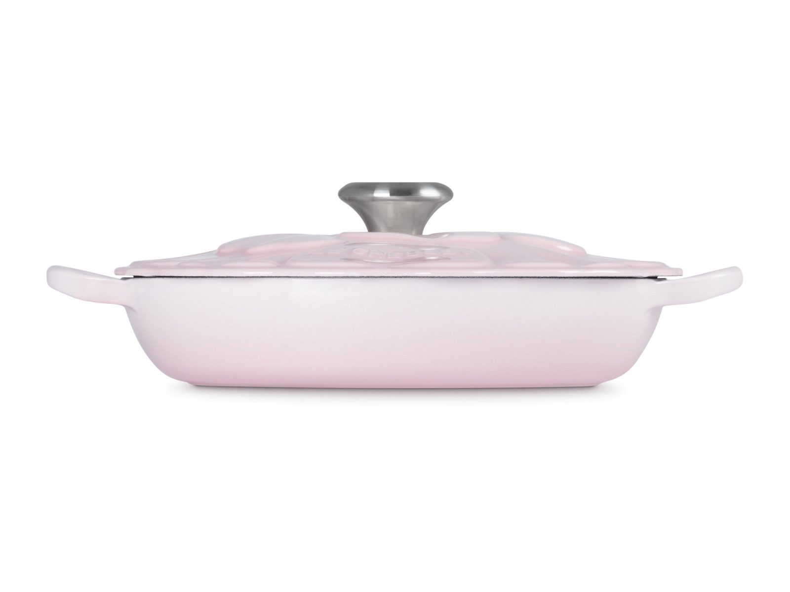 LE CREUSET Kochtopf Signature Gourmet-Profitopf Blume shell pink 26cm, Emailliertes Gusseisen