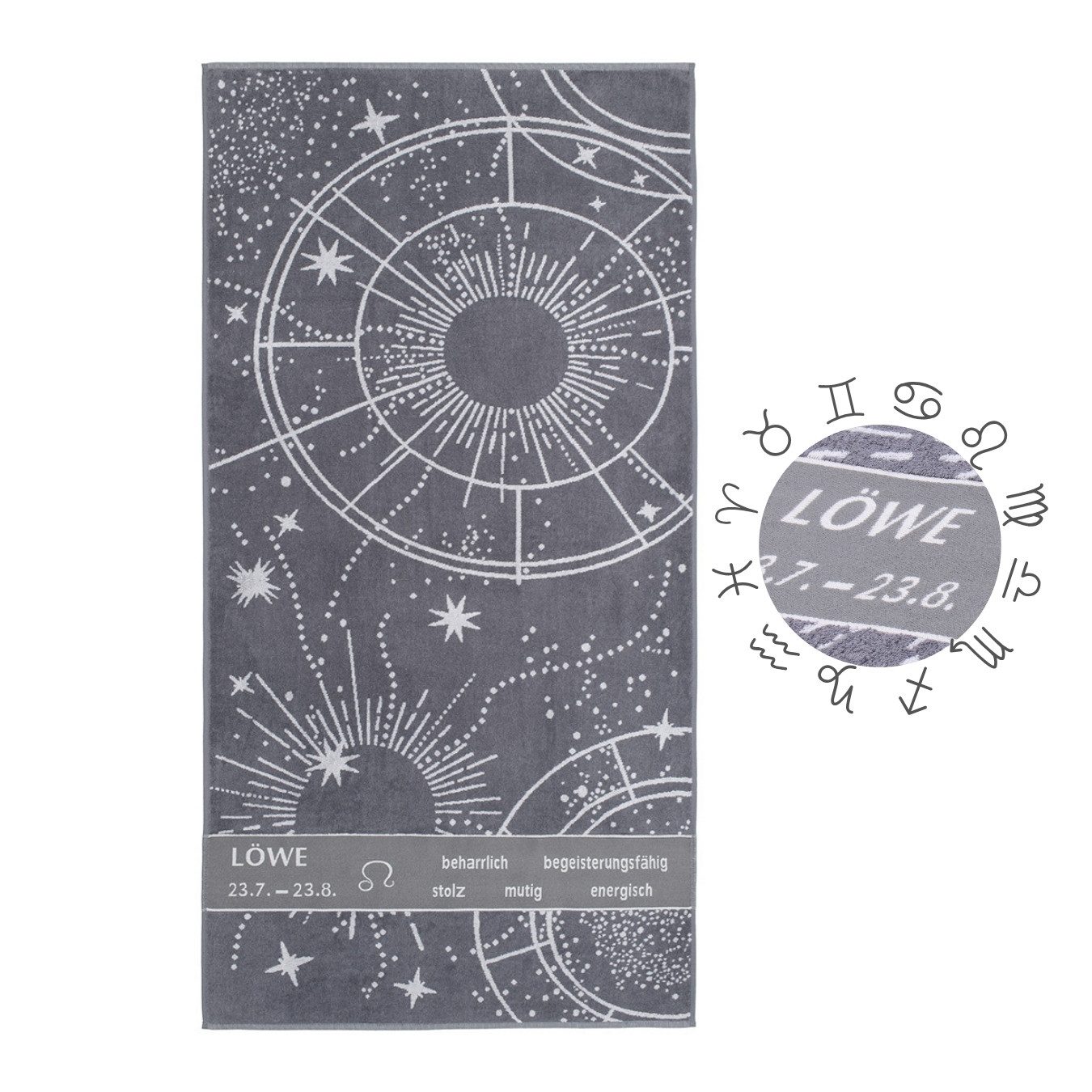 liebling Saunatuch mit Sternzeichen-Design, 96% Baumwolle, günstig online kaufen