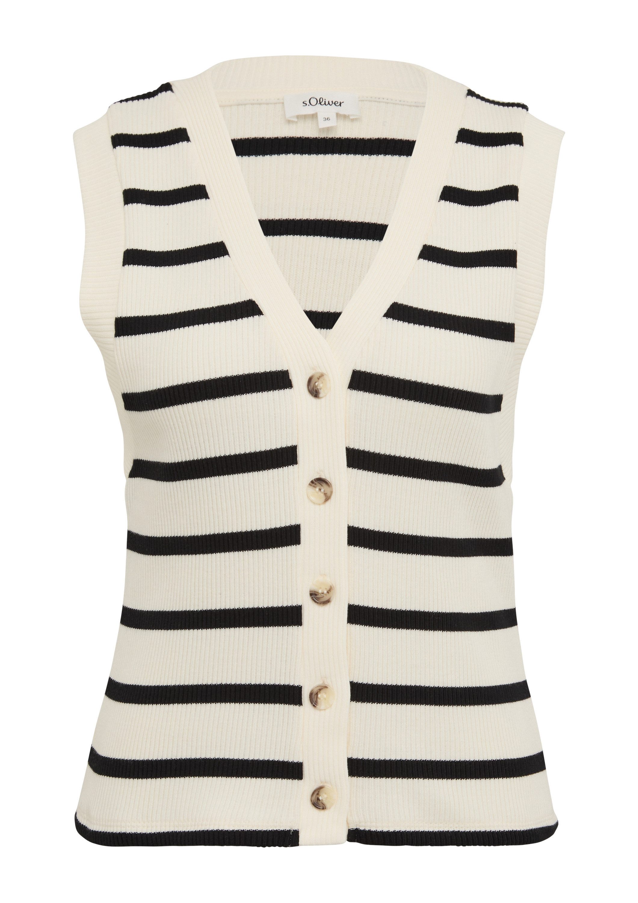 s.Oliver Funktionsweste Indoor-Weste Geringelte Weste mit Rippstruktur und günstig online kaufen