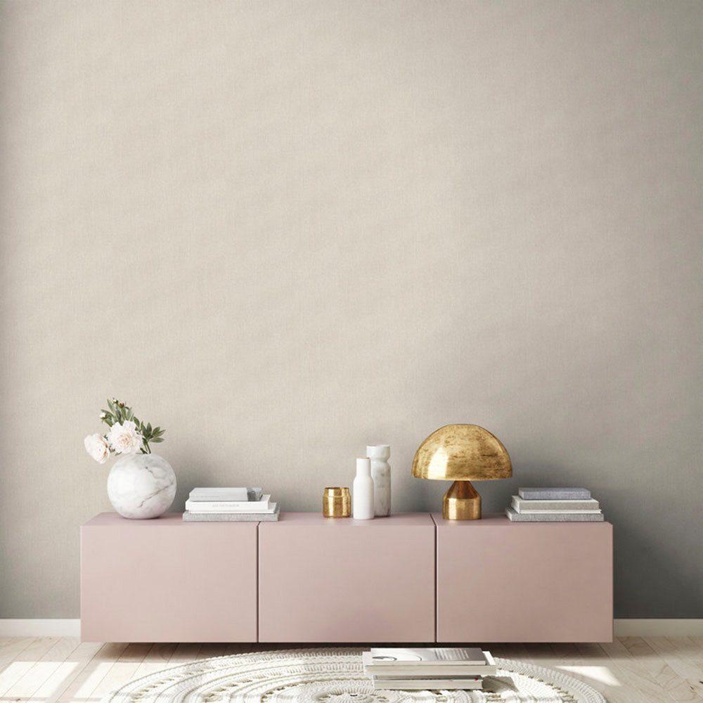 Vliestapete Stories of Life Vliestapete Beige mit Leinentextur modern