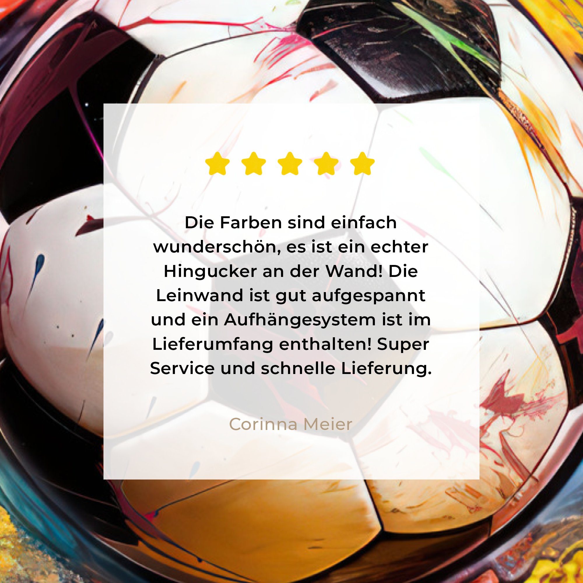 OneMillionCanvasses® Leinwandbild Fußball - Farbe - Farben - Schwarz - Weiß, Fotodruck (1 St), Leinwand Canvas Wandbild, Wanddekoration 20x30 cm – Bild 5 von 5