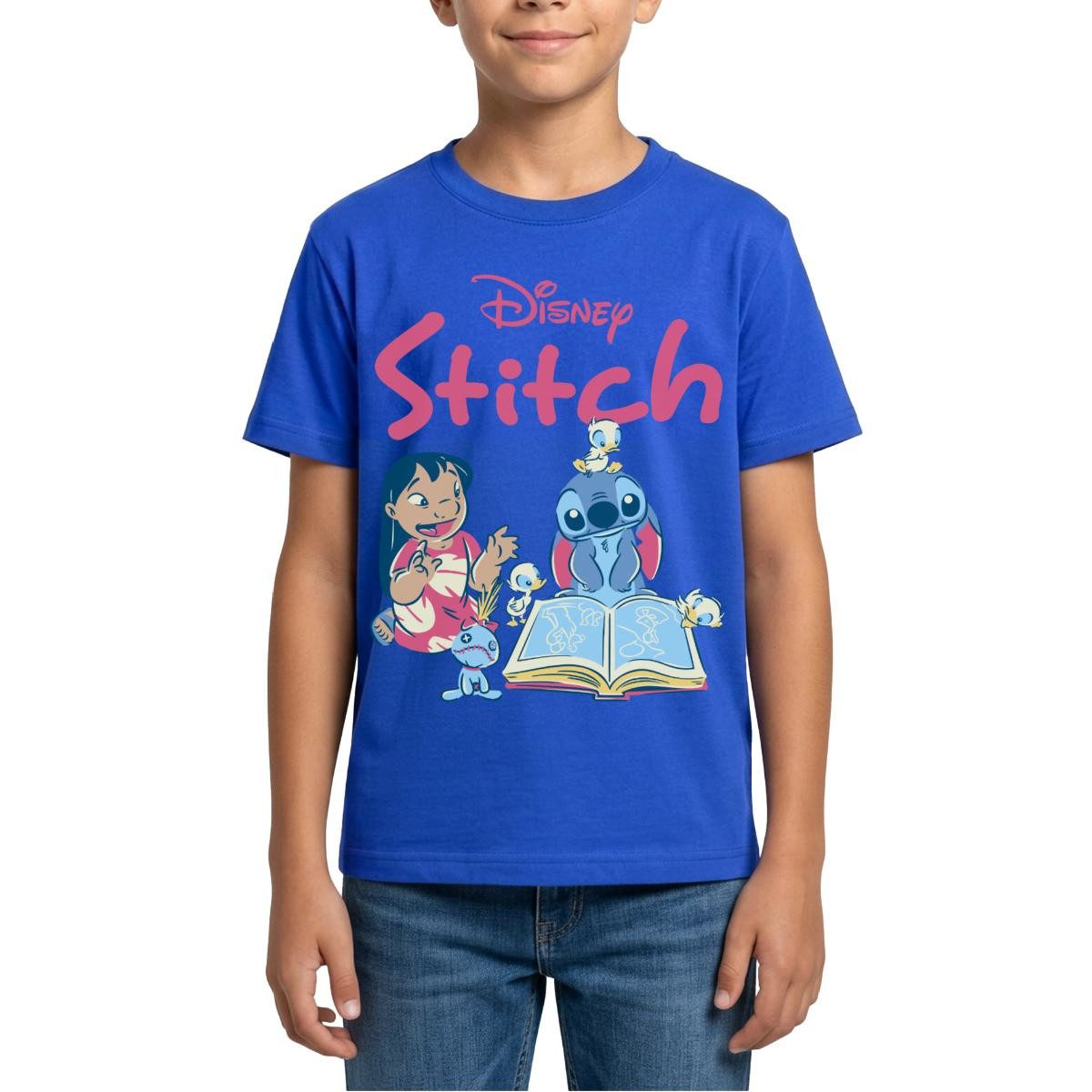T-Shirt Lilo & Stitch Mit Buch Teenager T-Shirt