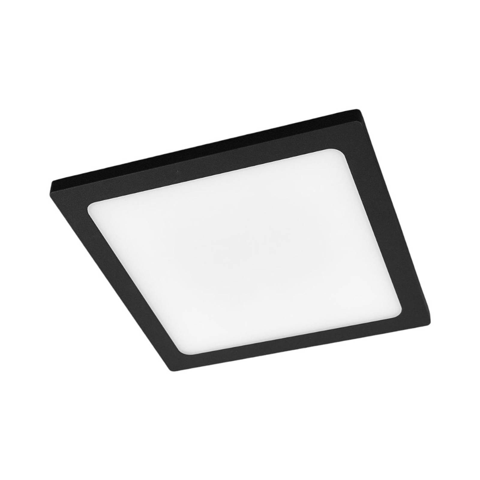 Lucande Außen-Deckenleuchte Mabella, LED, Metall, Schwarz warmweiß IP65mit Bewegungsmelder, 1 x 11,5 W LED, warmweiß