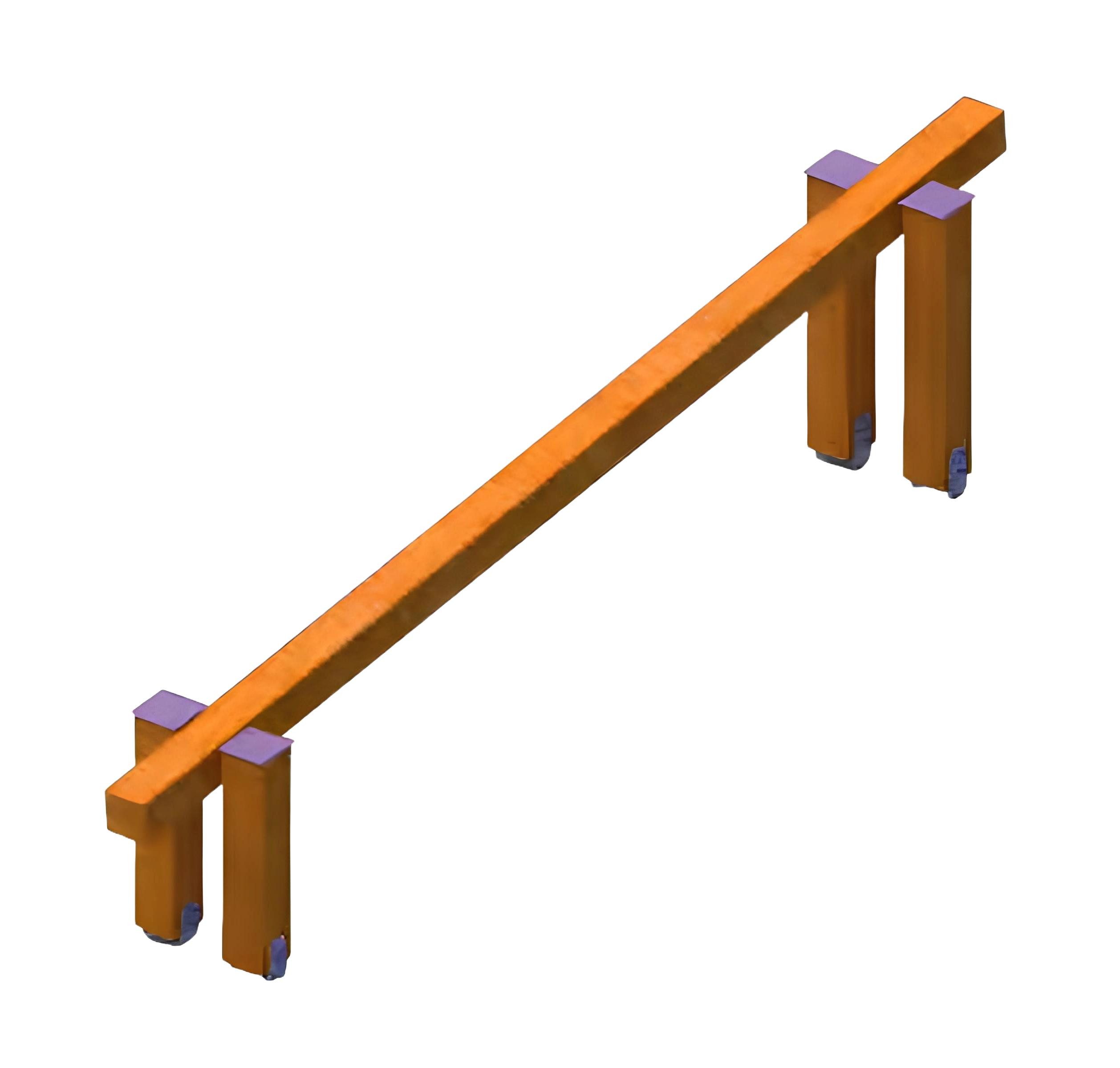 Balanceboard Spielbalken Abenteuerbrücke mit Wackelsteg aus robustem Holz