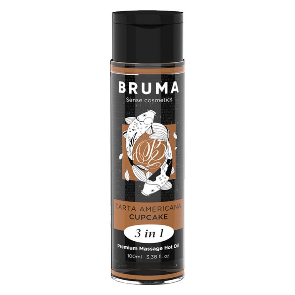 BRUMA Gleit- und Massagegel 3 in 1 Cupcake, Flasche mit, 1-tlg., wärmendes Massagegel mit Kuchen-Geschmack