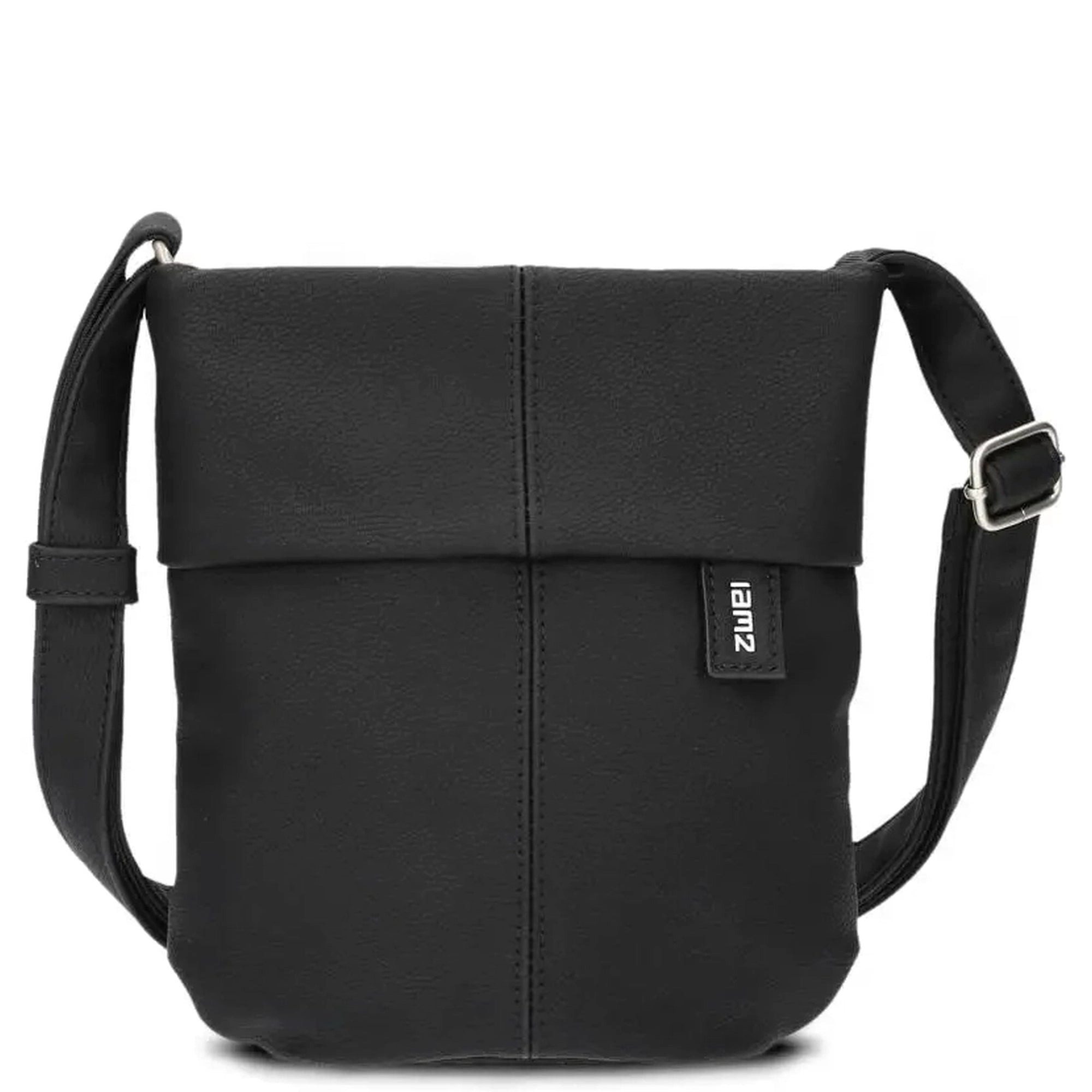 Zwei Umhängetasche Mademoiselle M45 - Schultertasche 22 cm (nubuk-black)