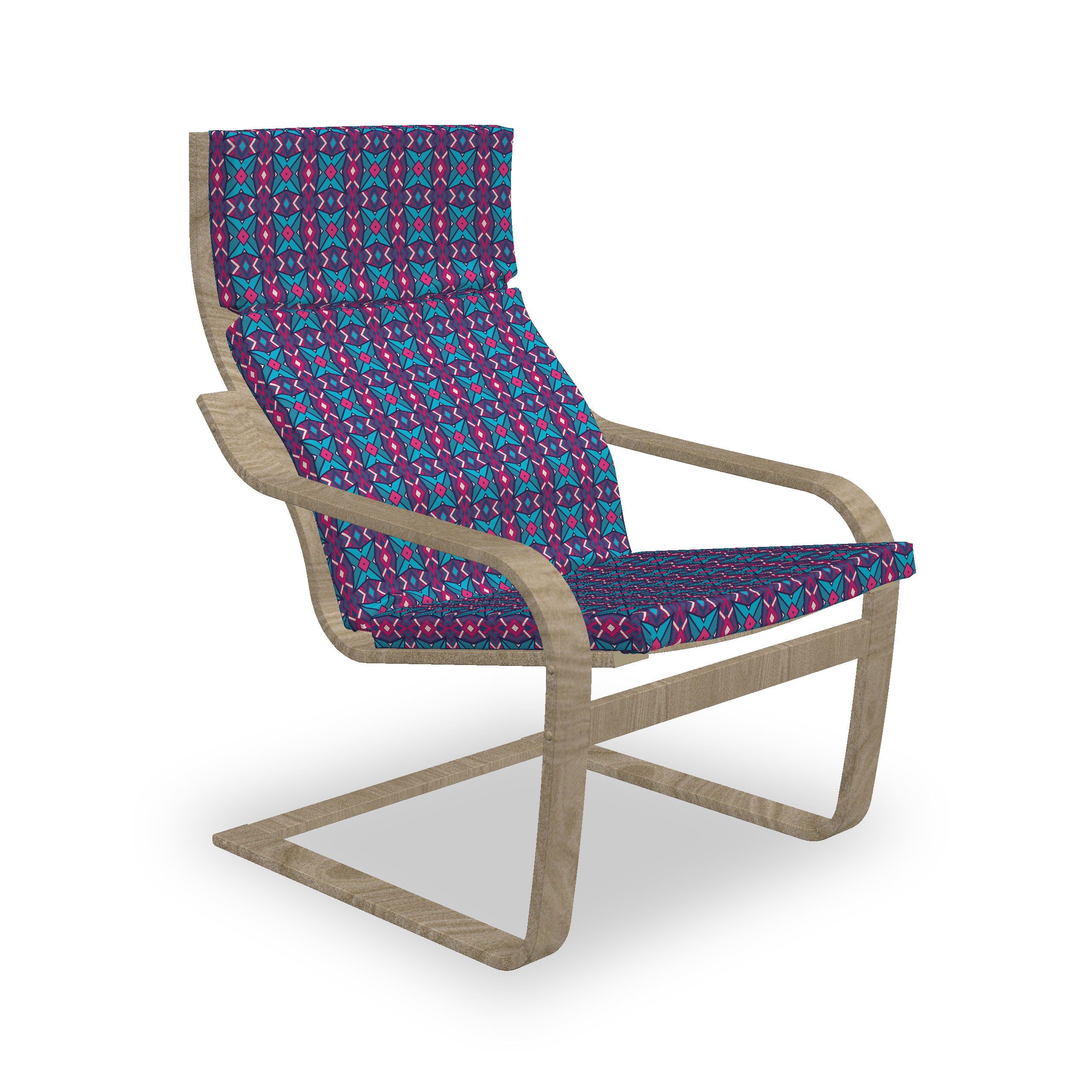 Abakuhaus Stuhlkissen Sitzkissen mit Stuhlkissen mit Hakenschlaufe und Reißverschluss, Geometrisch Rauten-Muster
