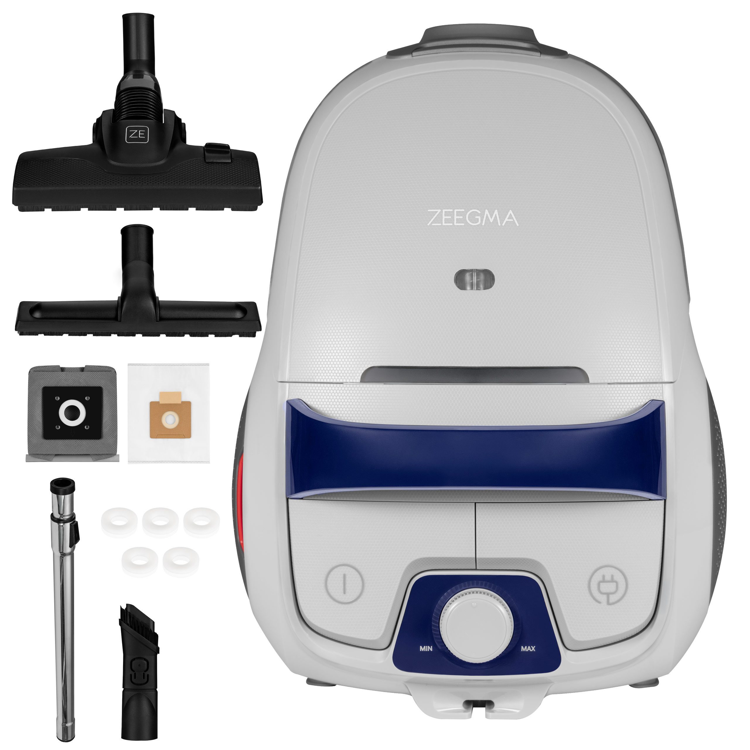 Zeegma Пылесосы VERRE KLASIK, 800 W, mit Beutel, 21 000 Pa/68 dB/12 m Reichweite/4 l Beutel/Duftpatrone