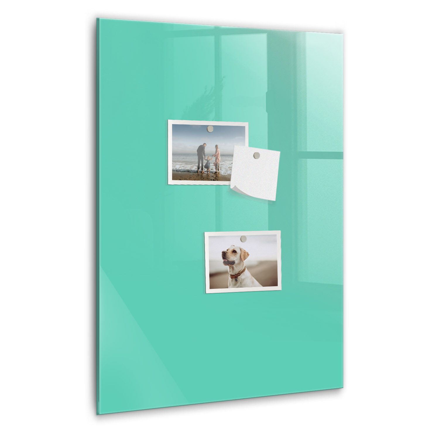 Tulup Magnettafel Memoboard aus Glas Notiztafel mit 5 Magneten, Marker und Schwamm