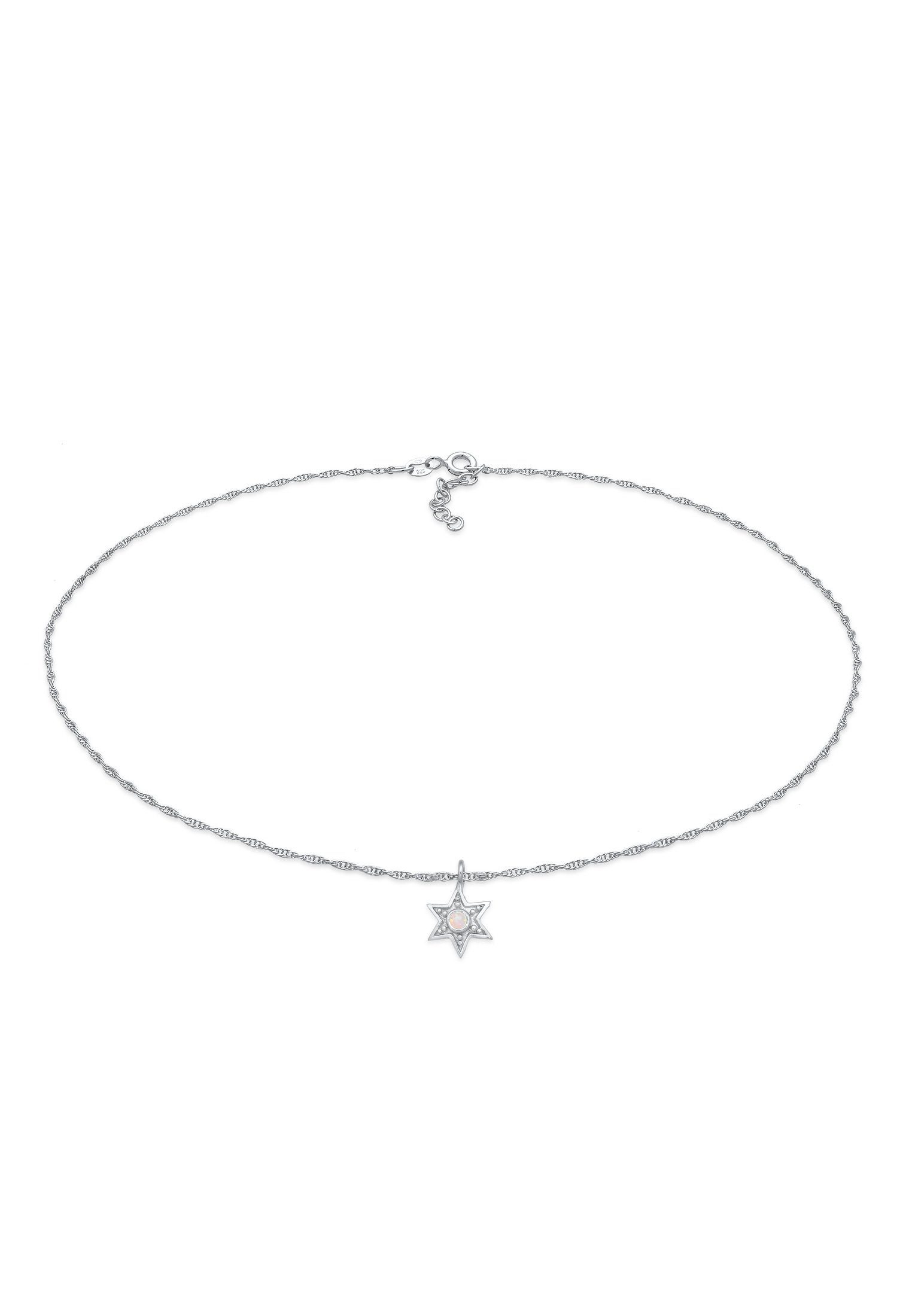 Elli Choker Choker Stern Opal Astro 925 Silber