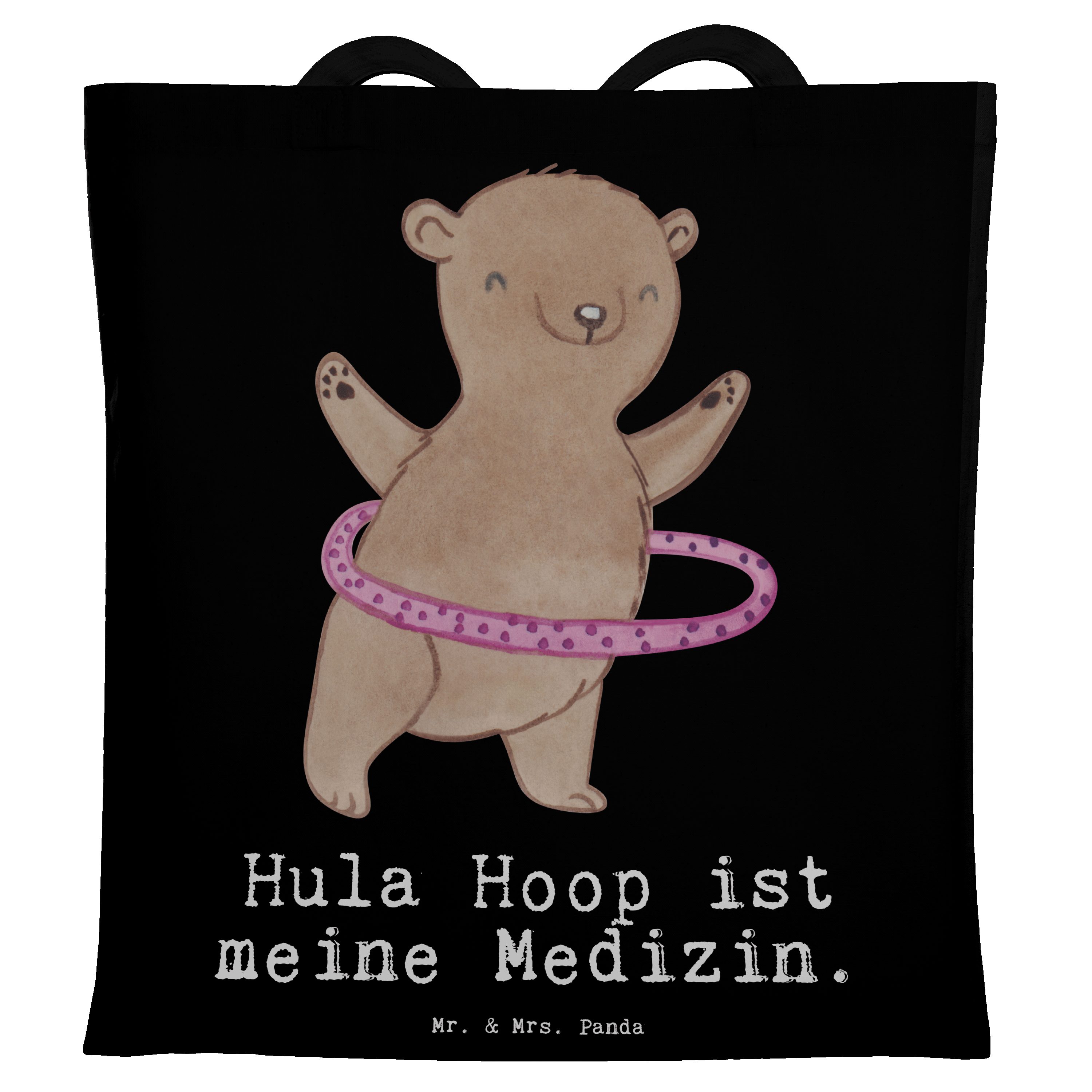 & - Bär Stof Mrs. Tragetasche Geschenk, Hoop Schwarz Auszeichnung, (1-tlg) Hula Medizin Panda - Sport, Mr.