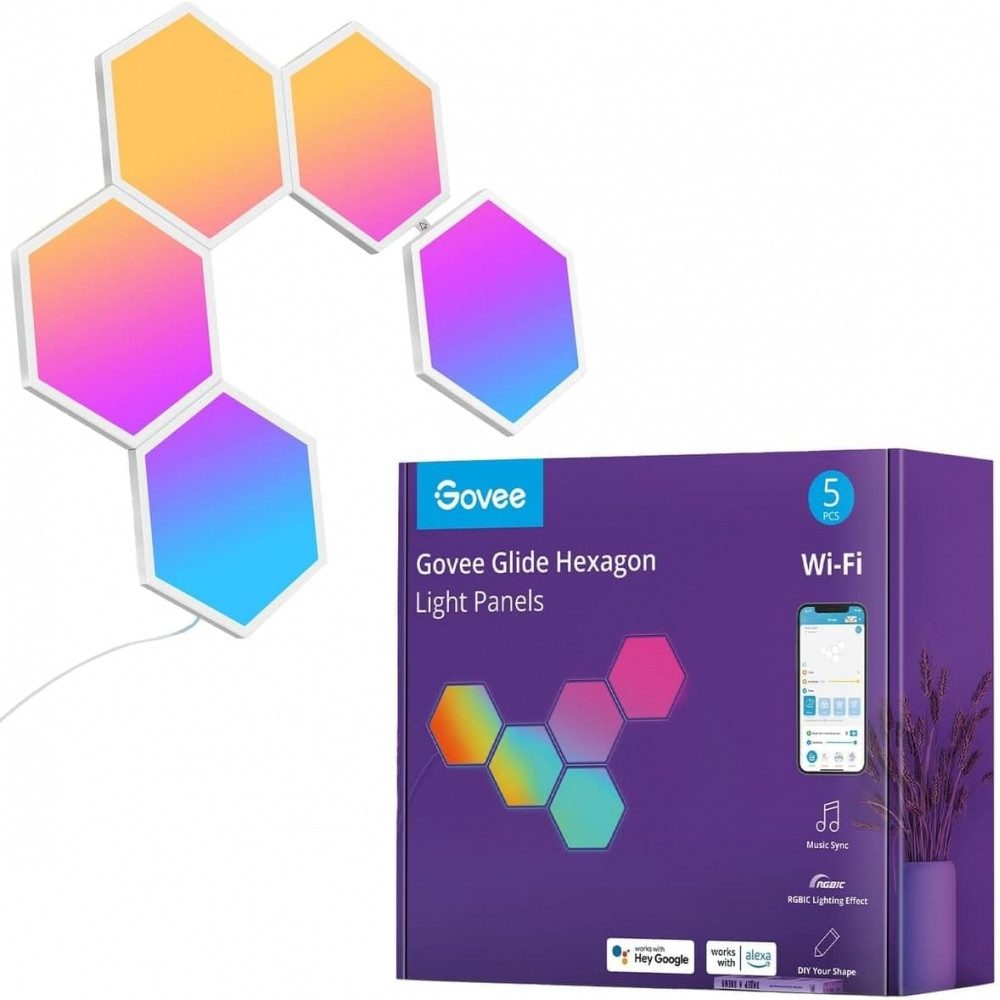 LED Panel Glide Hexa LED-Leuchte 5er Pack - Light Panels - weiß
