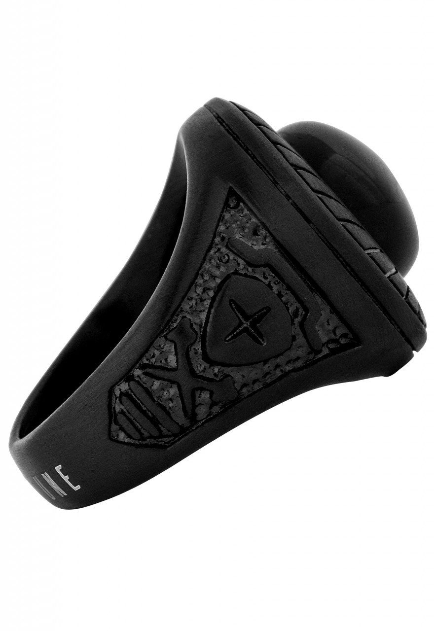 Akitsune Siegelring Mortis Ring Mattschwarz EU 62 - UK T - US 10 – Bild 4 von 5