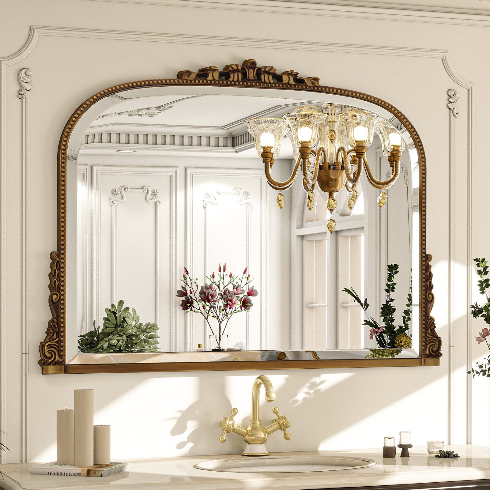 BEAUTYPEAK Dekospiegel Dekorativer Wandspiegel im Barockstil