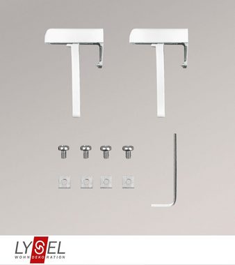 Sichtschutzbefestigung Lysel - Klemmträger, LYSEL®, (2-tlg), HxB 56x19mm