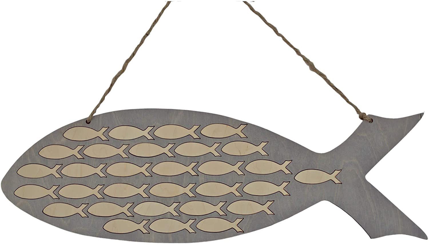 Spruchreif® Holzbild Gästebuch "Fisch" zur Konfirmation · Gästebuch Kommunion · Gästebuch, Fisch
