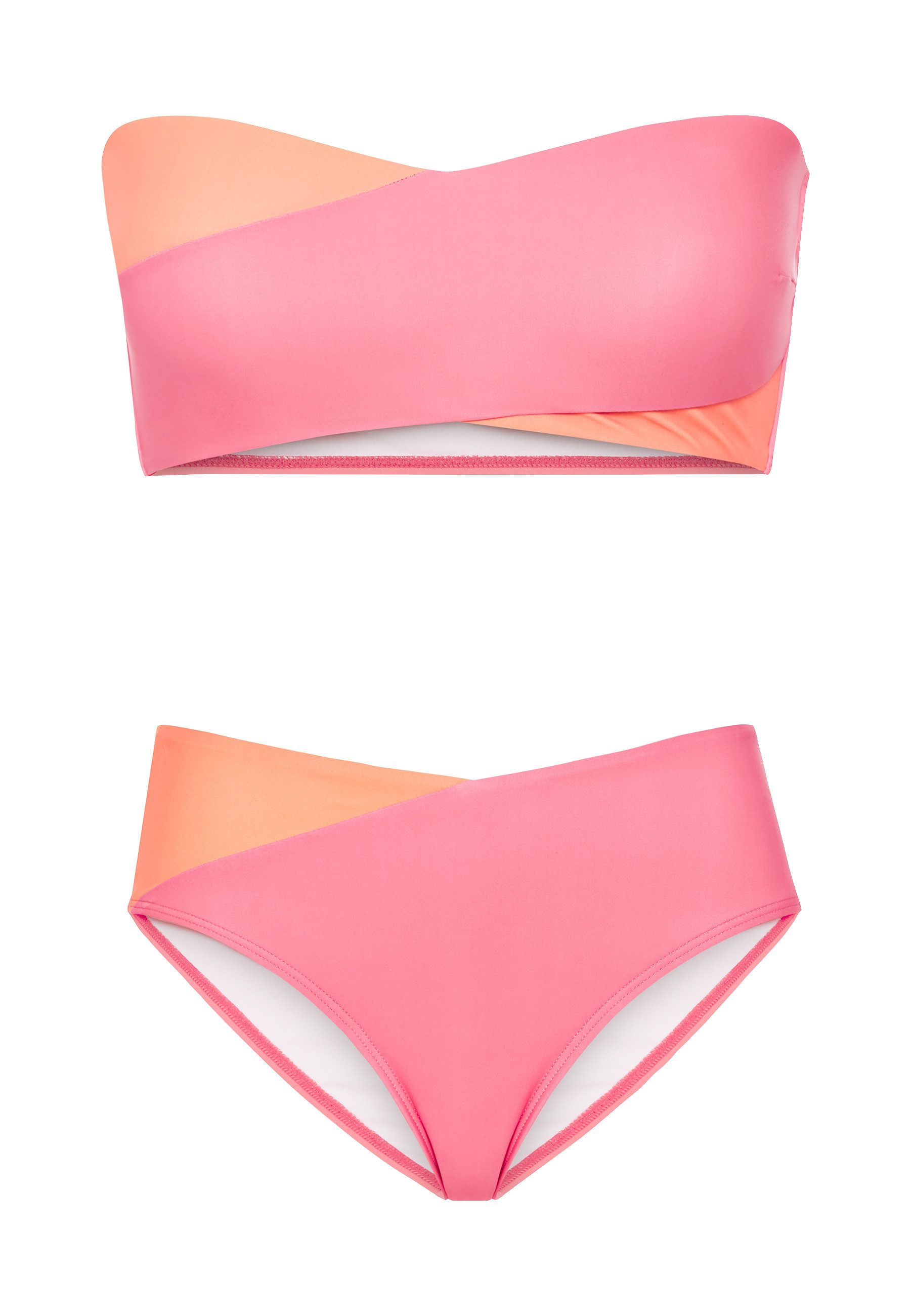 LSCN by LASCANA Bandeau-Bikini Auri (Set) in Colourblock-Optik