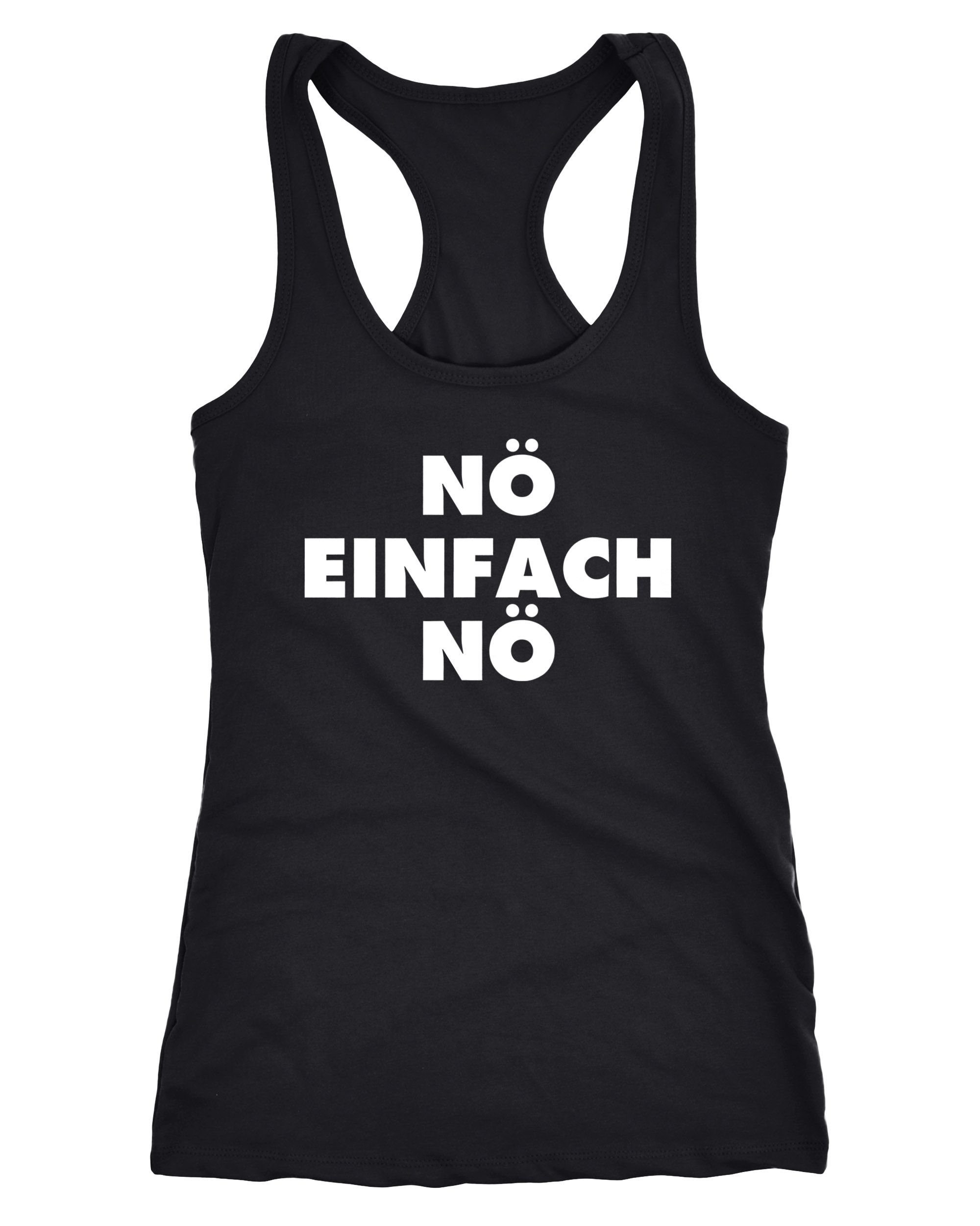 MoonWorks Tanktop witziges Damen Tanktop Tank Top Nö einfach Nö Fun Shirt lusitg Spruch