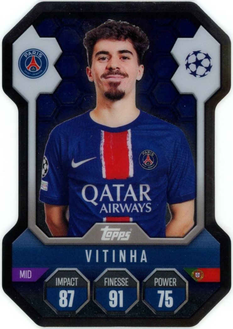 Topps Sammelkarte SH14 - Vitinha - Chrome Shield - 2024/2025