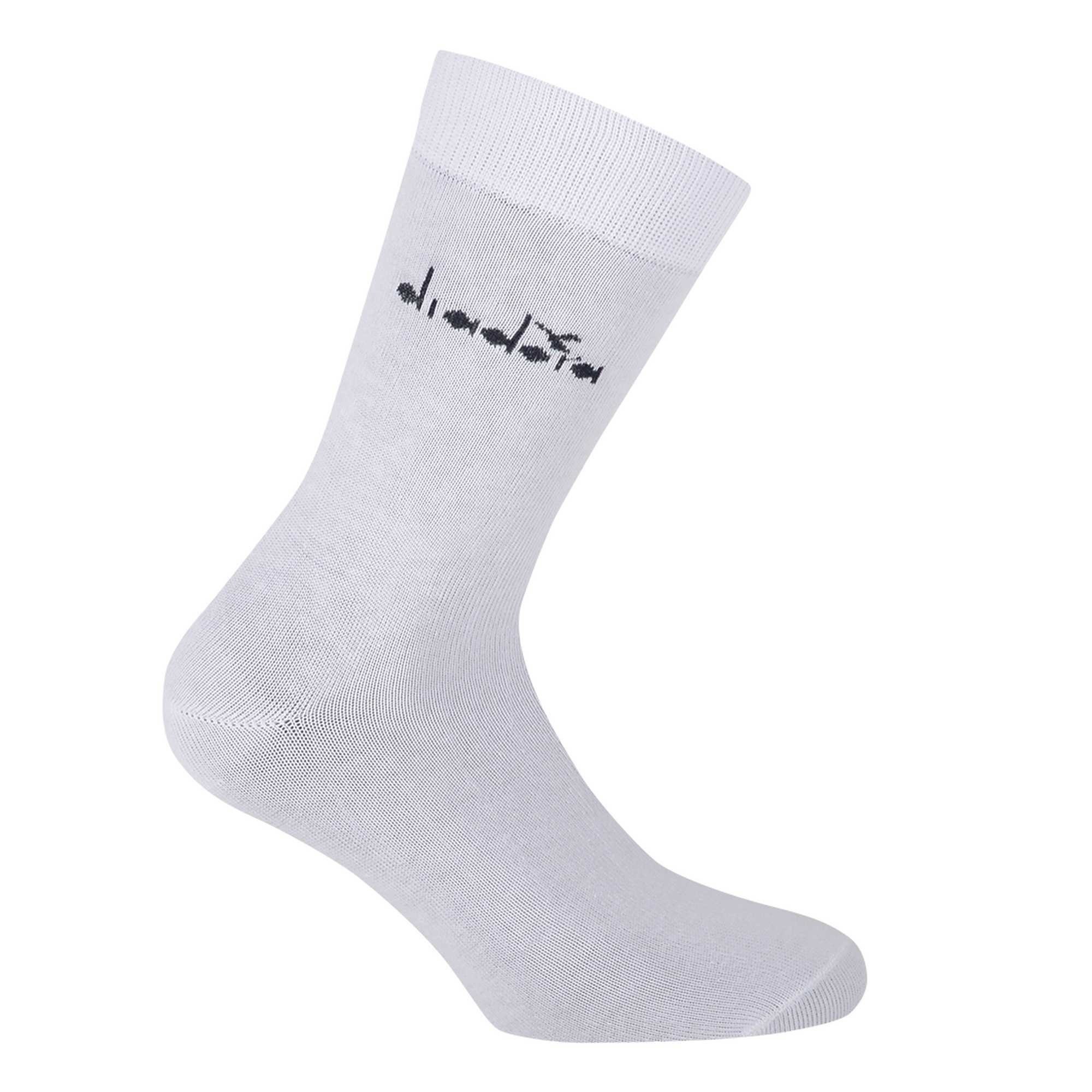 Diadora Sportsocken Unisex Socken, 6er Weiß Pack Baumwolle Sportsocken, 