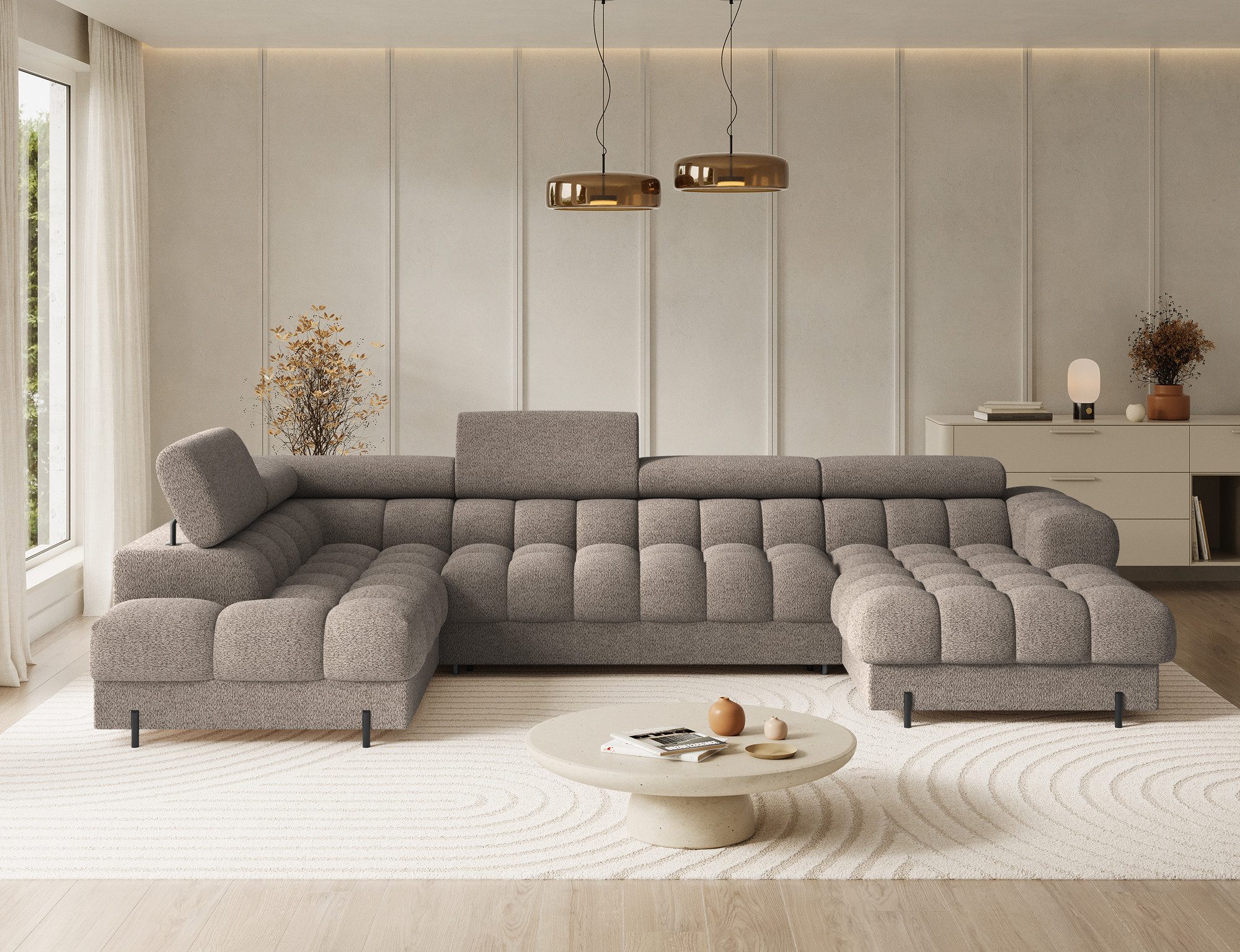 MOEBLO Ecksofa Vinca, Modernes U-Form Sofa günstig online kaufen