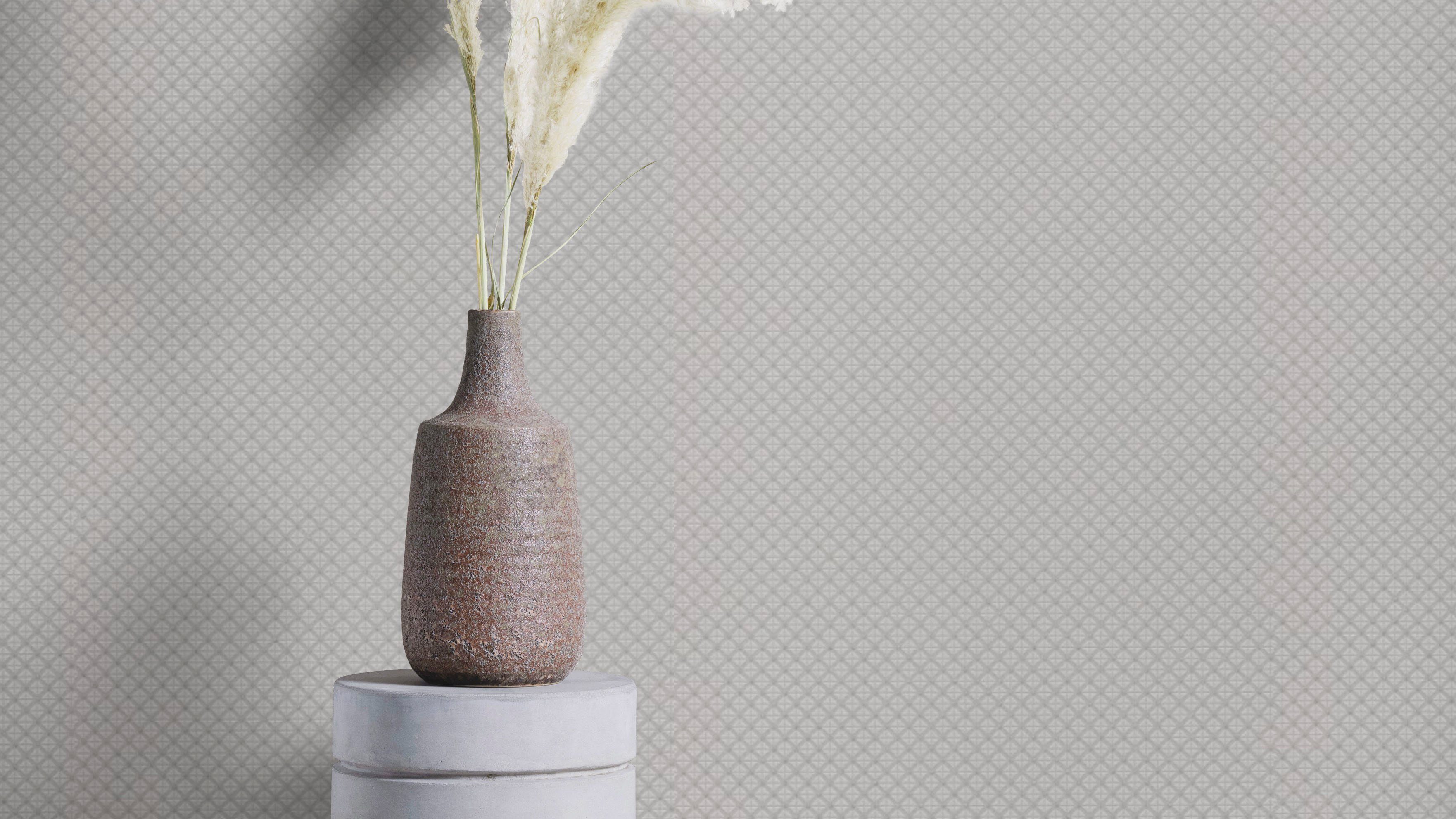 Rasch Vliestapete Tapetenwechsel II, einfarbig, (1 St), mit Karo-Muster und Glitzer