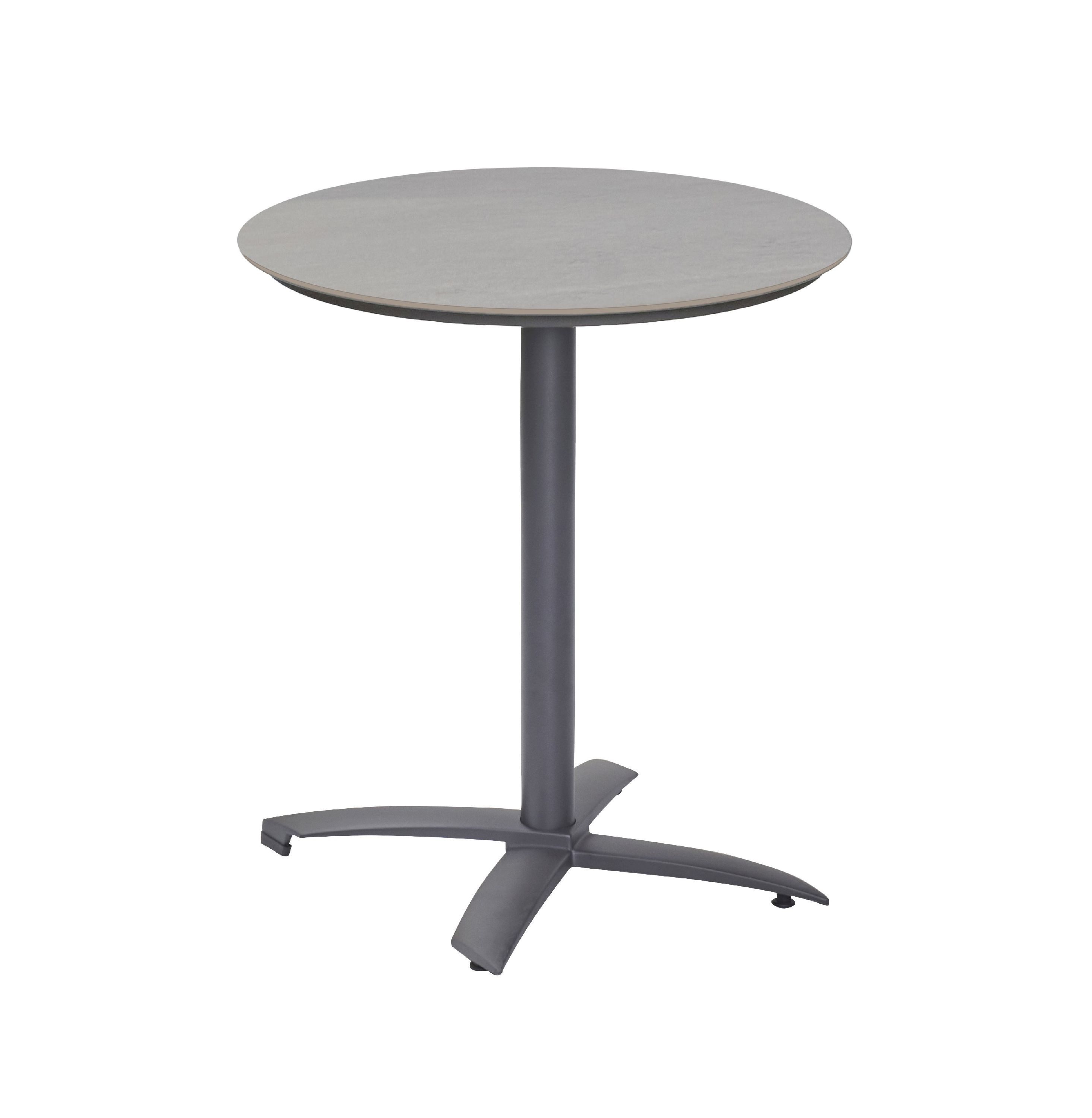 Outdoor Esstisch Bistrotisch outdoor DIWO D 70 cm grau Stehtisch Partytisch