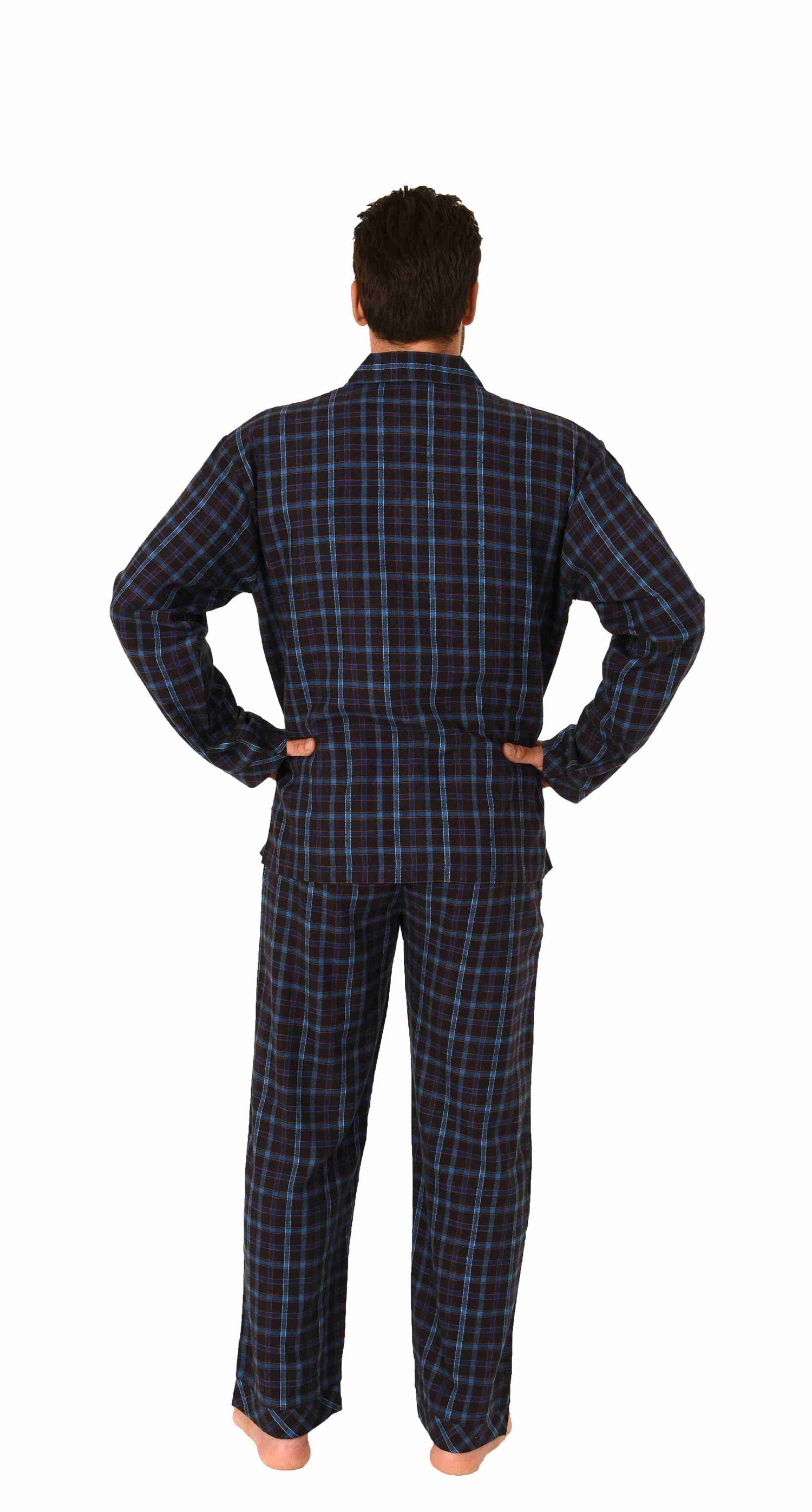 Normann Pyjama »Herren langarm Flanell Pyjama Set Schlafanzug zum  durchknöpfen - 222 101 15 871« online kaufen | OTTO
